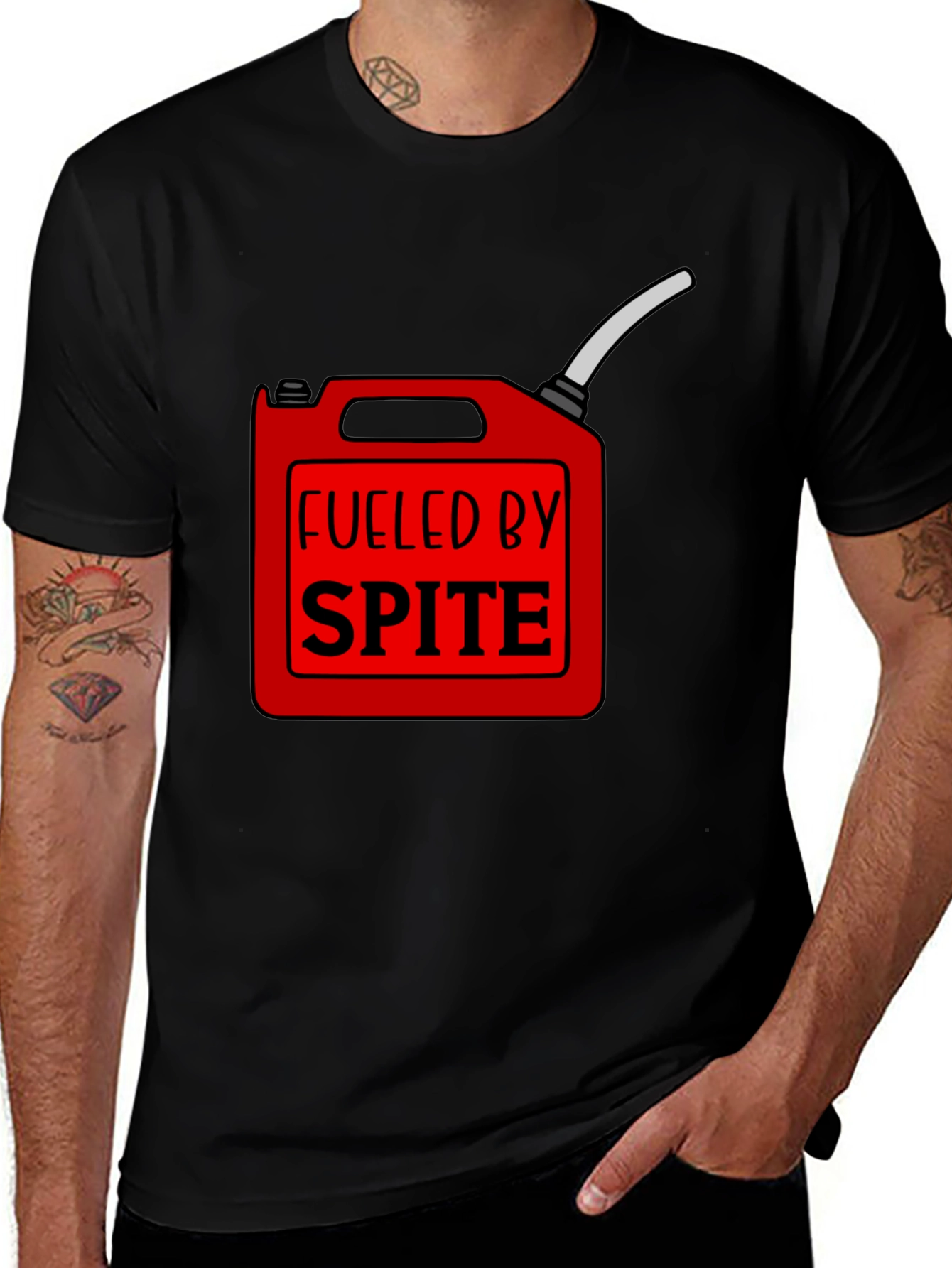 Variant 15 of Fueled by Spite Funny Graphic T-Shirt