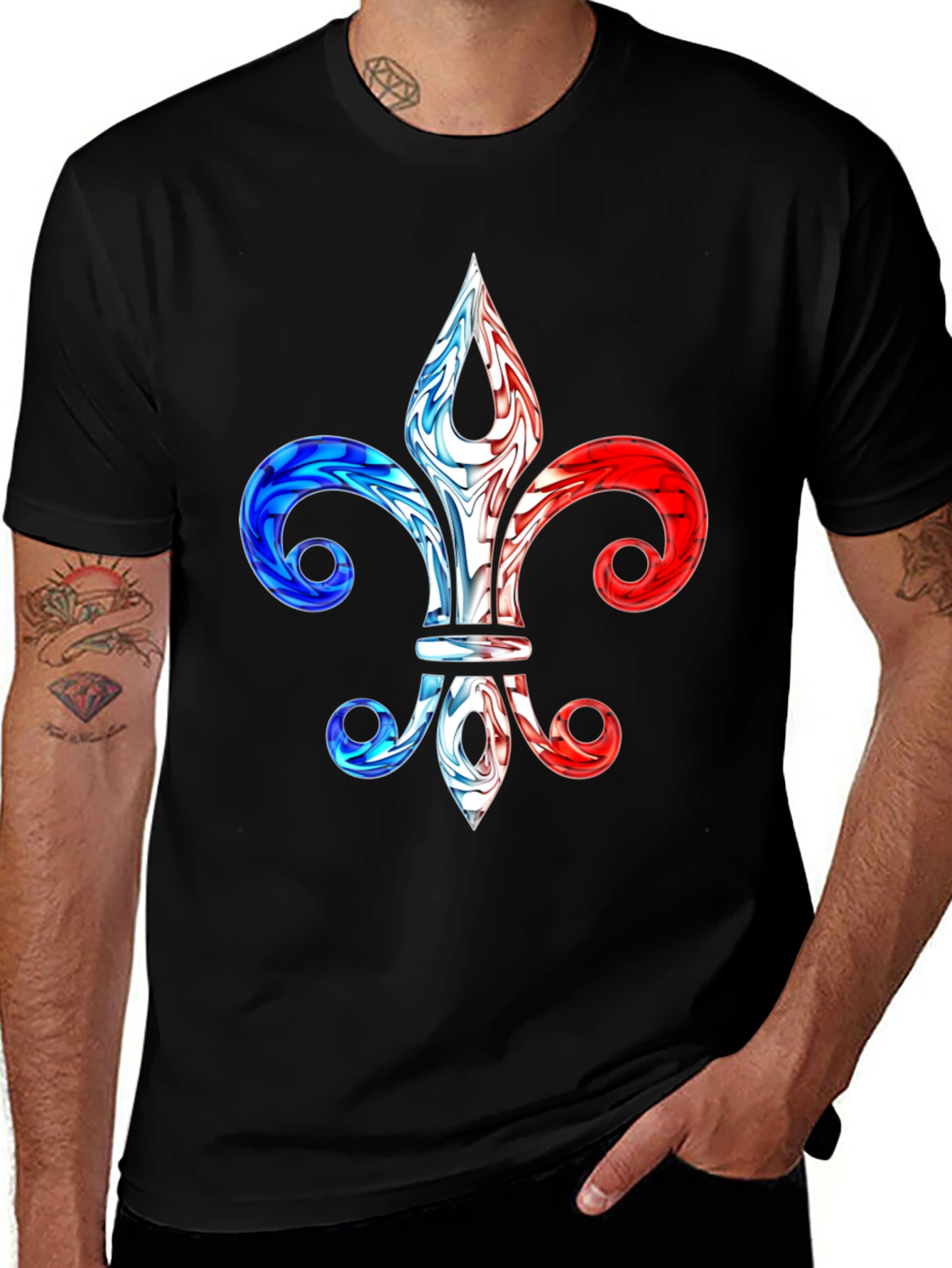 Variant 22 of Fleur-de-lis Graphic T-Shirt