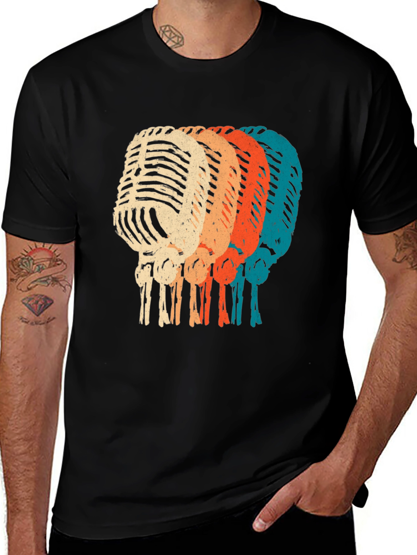 Variant 28 of Retro Microphone Graphic T-Shirt