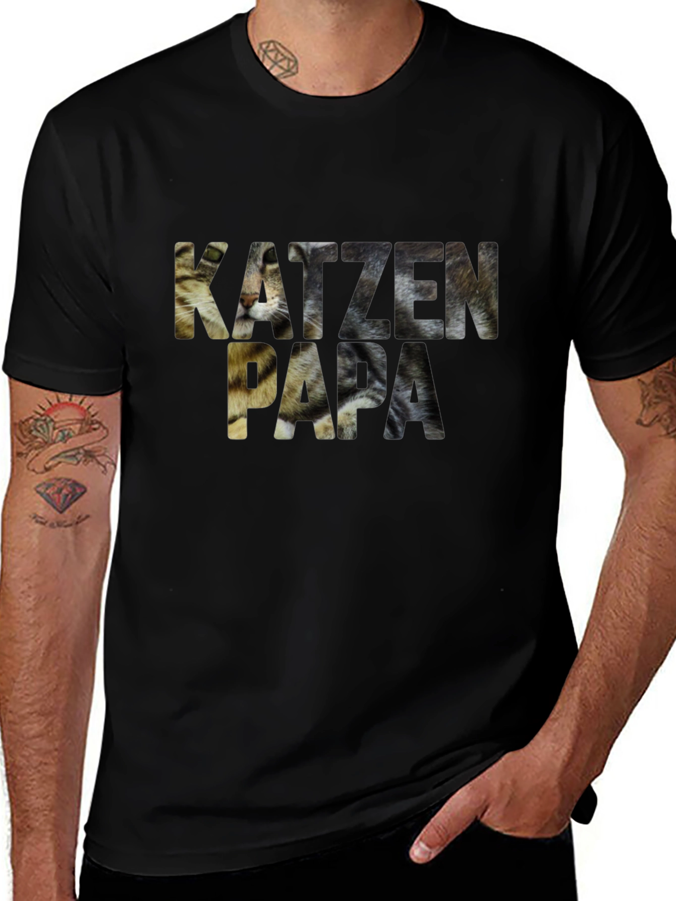 Variant 24 of Katzen Papa Cat Dad T-Shirt