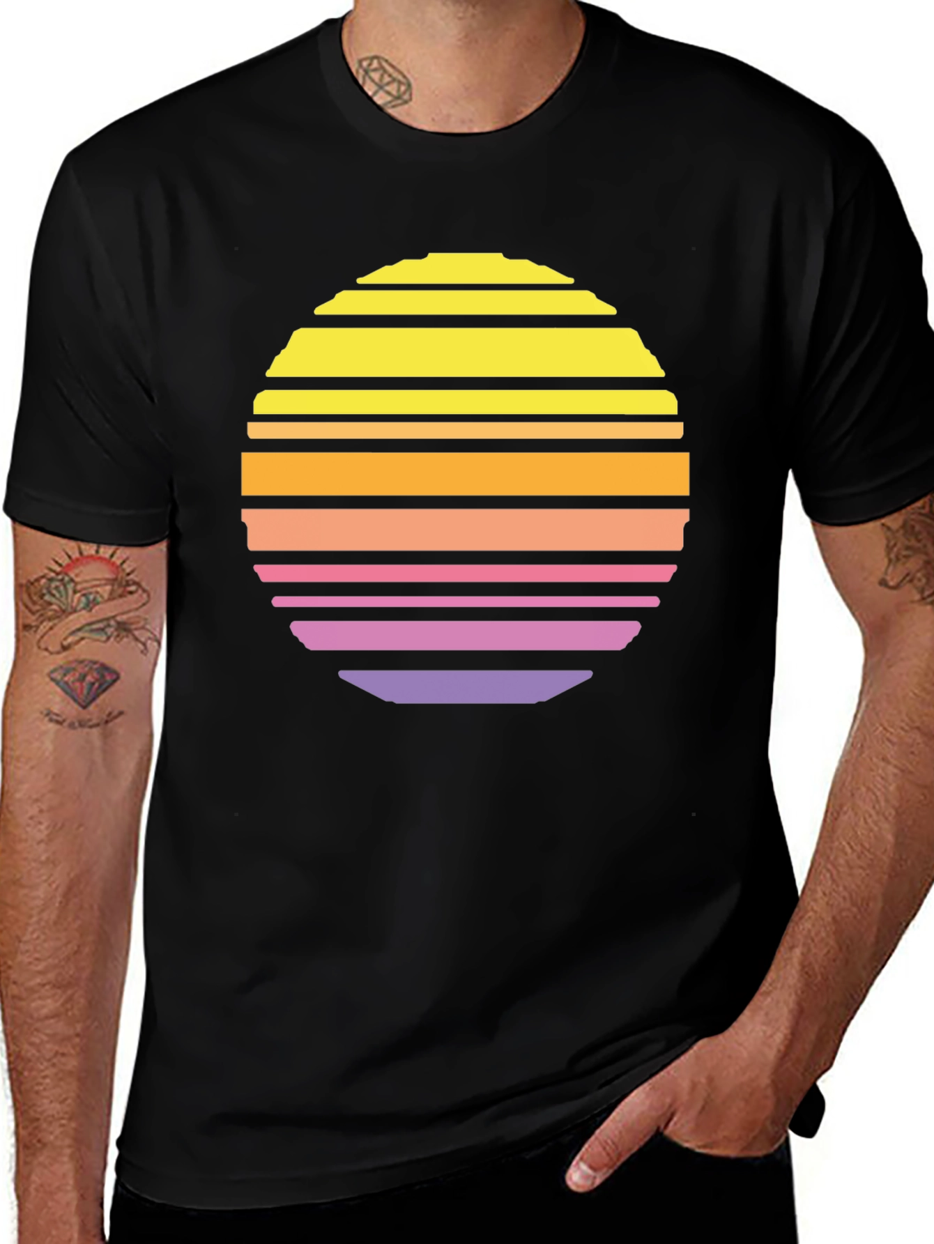 Variant 6 of Retro Sunset Graphic T-Shirt