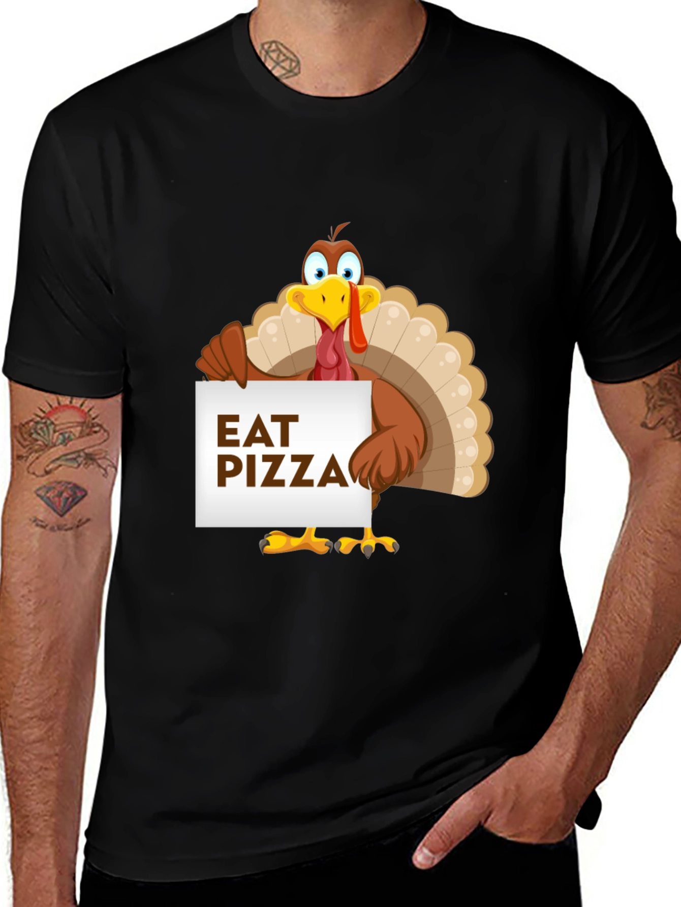 Variant 9 of Eat Pizza Thanksgiving Turkey T-Shirt