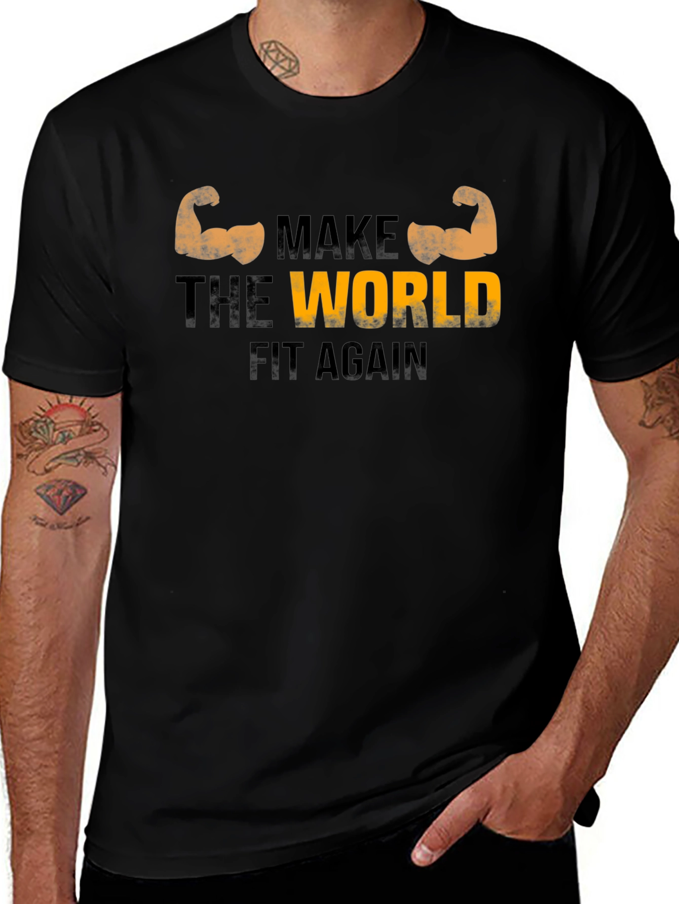 Variant 22 of Make the World Fit Again Graphic T-Shirt