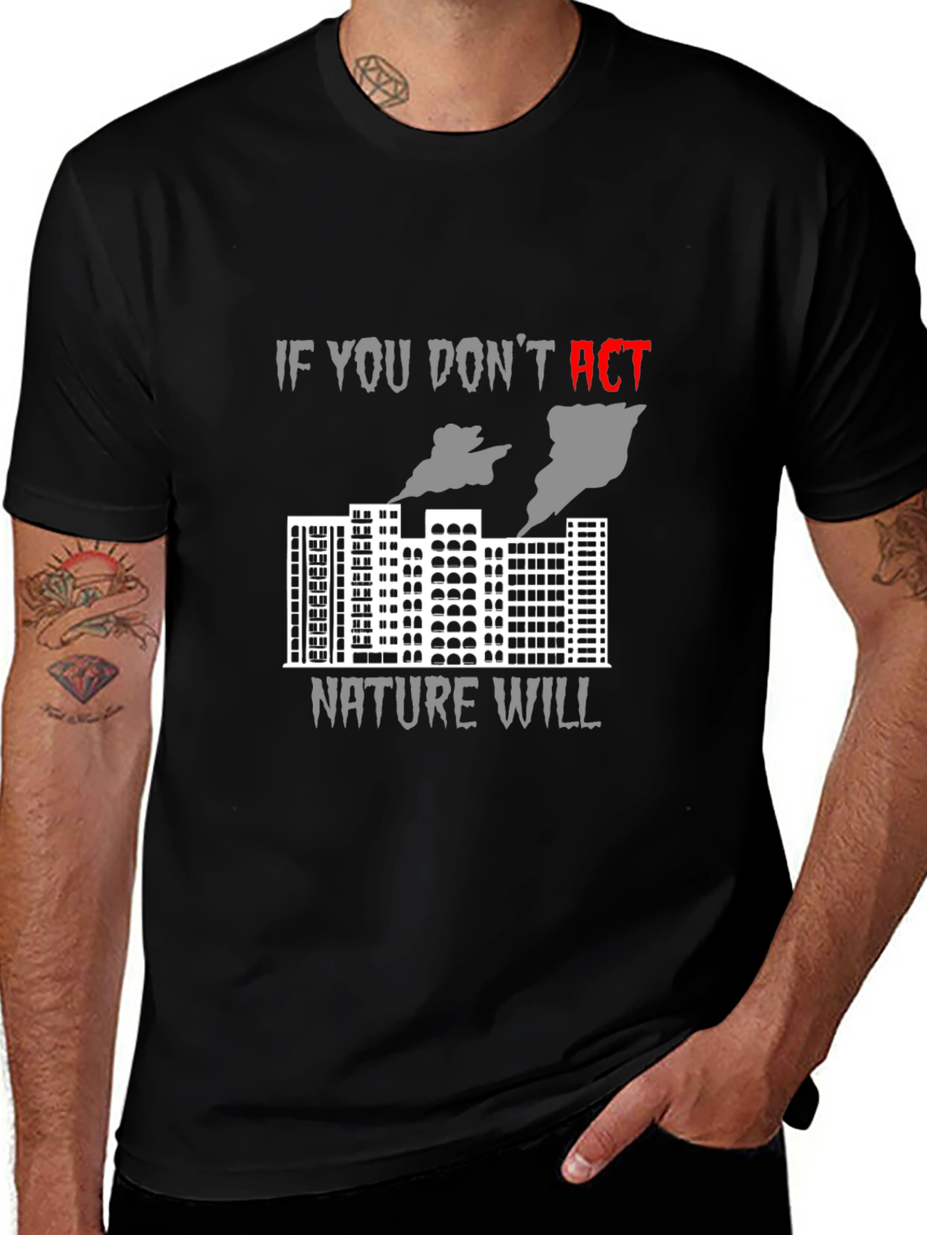 Variant 5 of Act Now Environmental Awareness T-Shirt