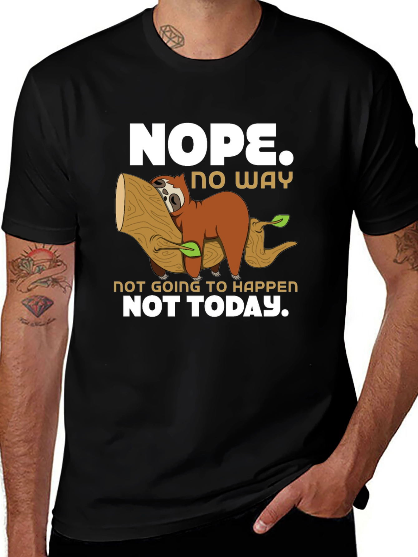 Variant 9 of Nope Sloth T-Shirt - Funny Lazy Day Tee