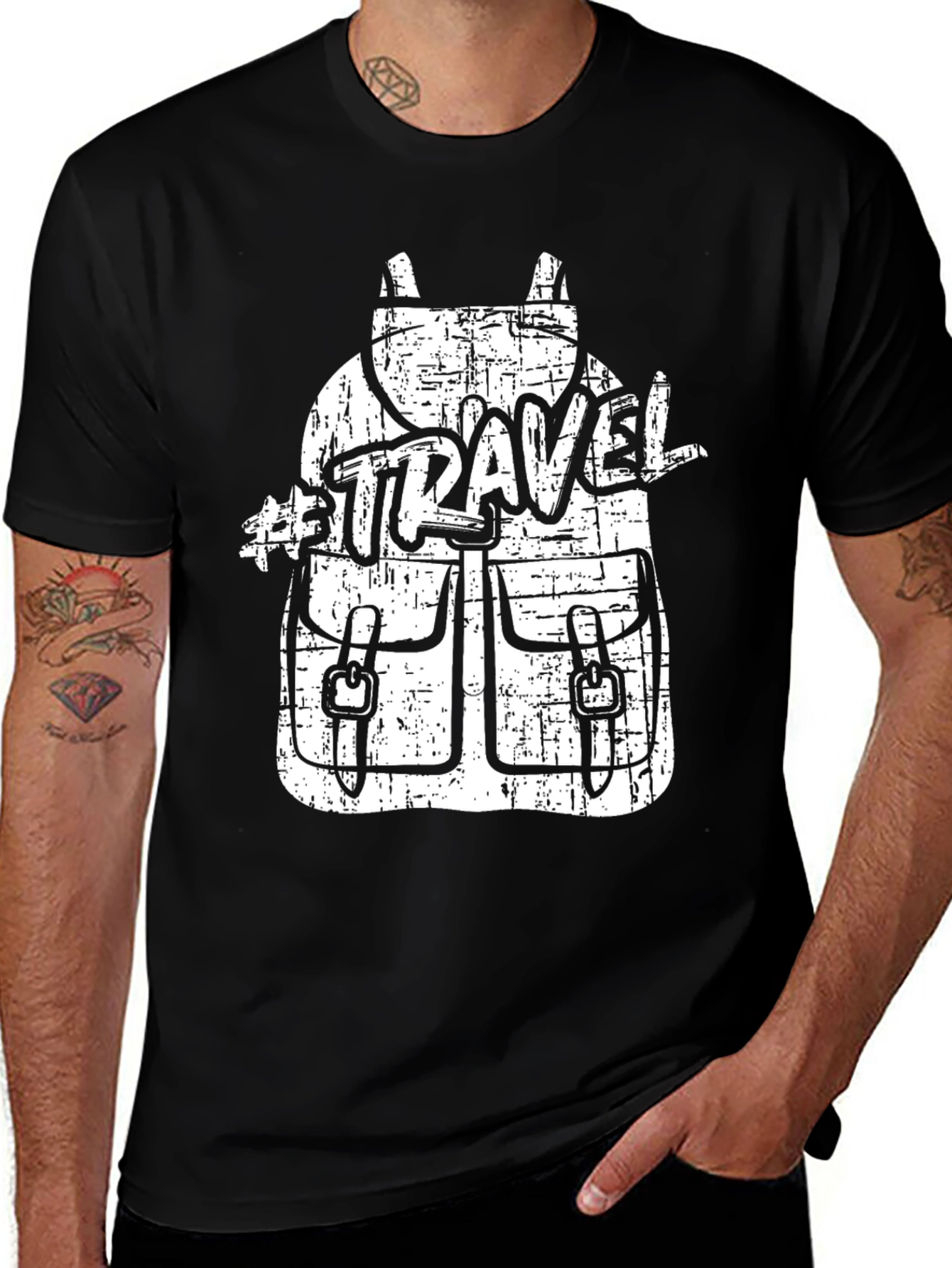 Variant 26 of Travel Backpack Graphic Tee - Adventure Ready