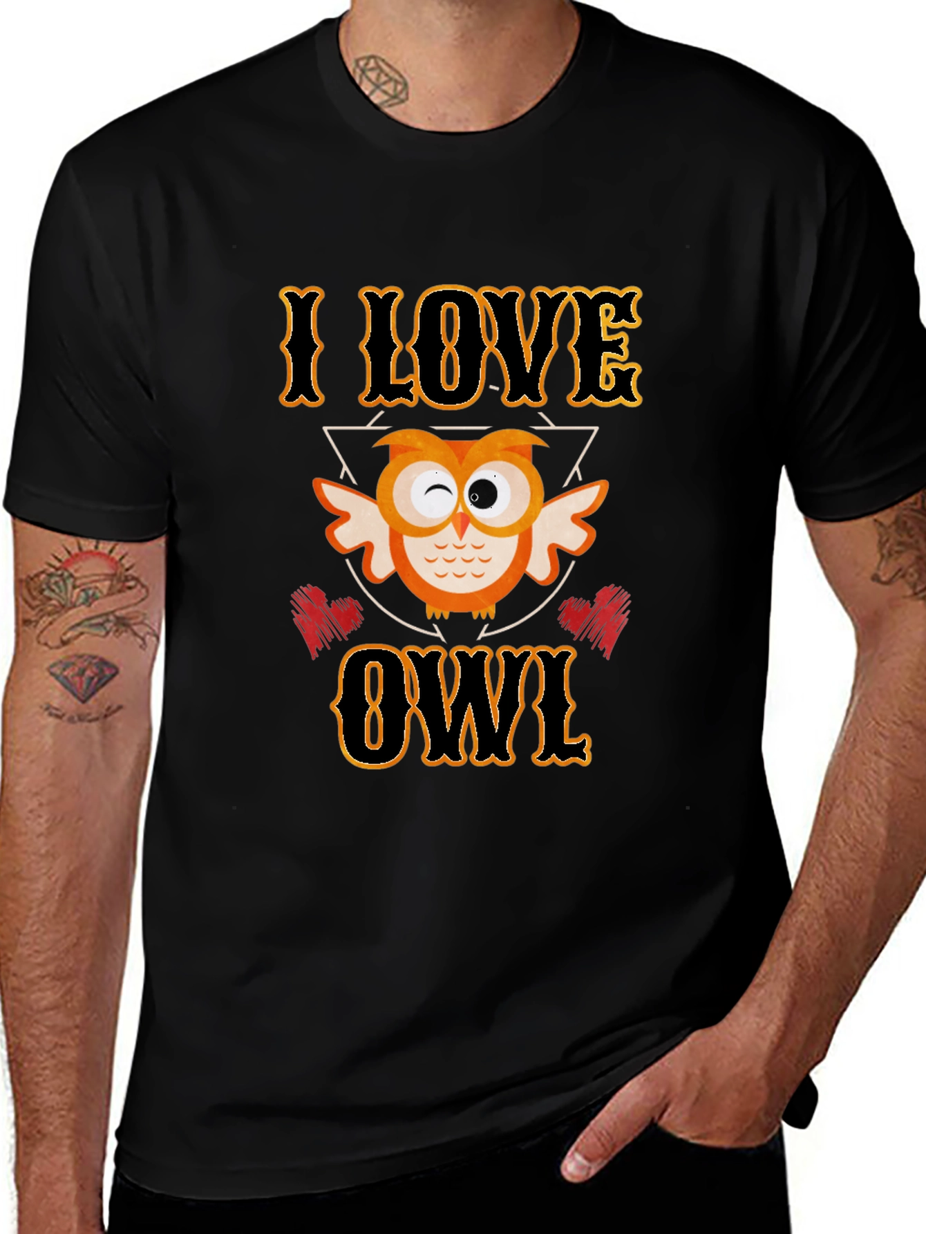 Variant 7 of I Love Owl Graphic T-Shirt