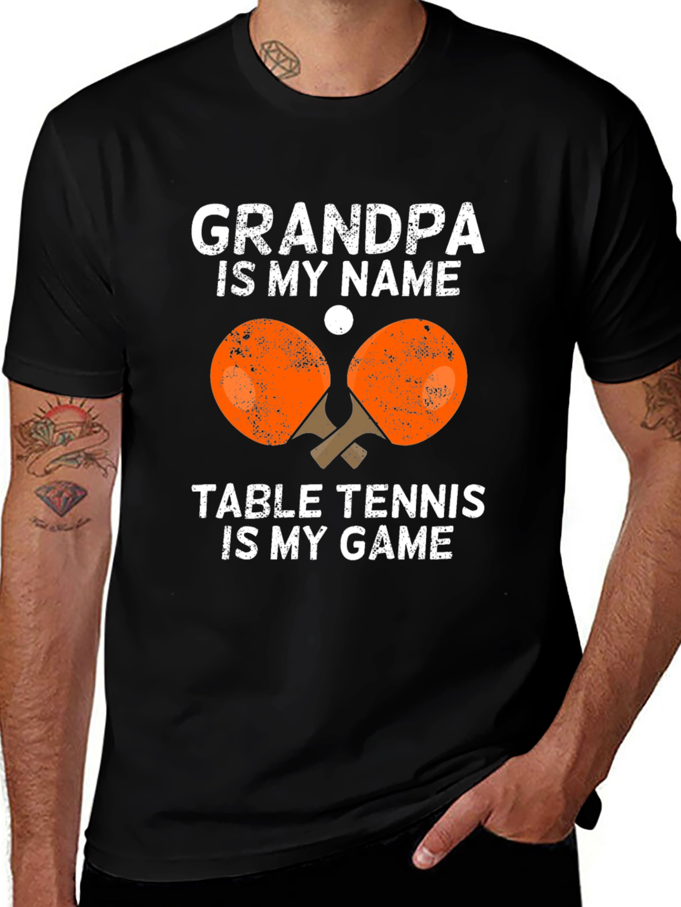 Variant 27 of Grandpa Table Tennis T-Shirt Funny Graphic Tee