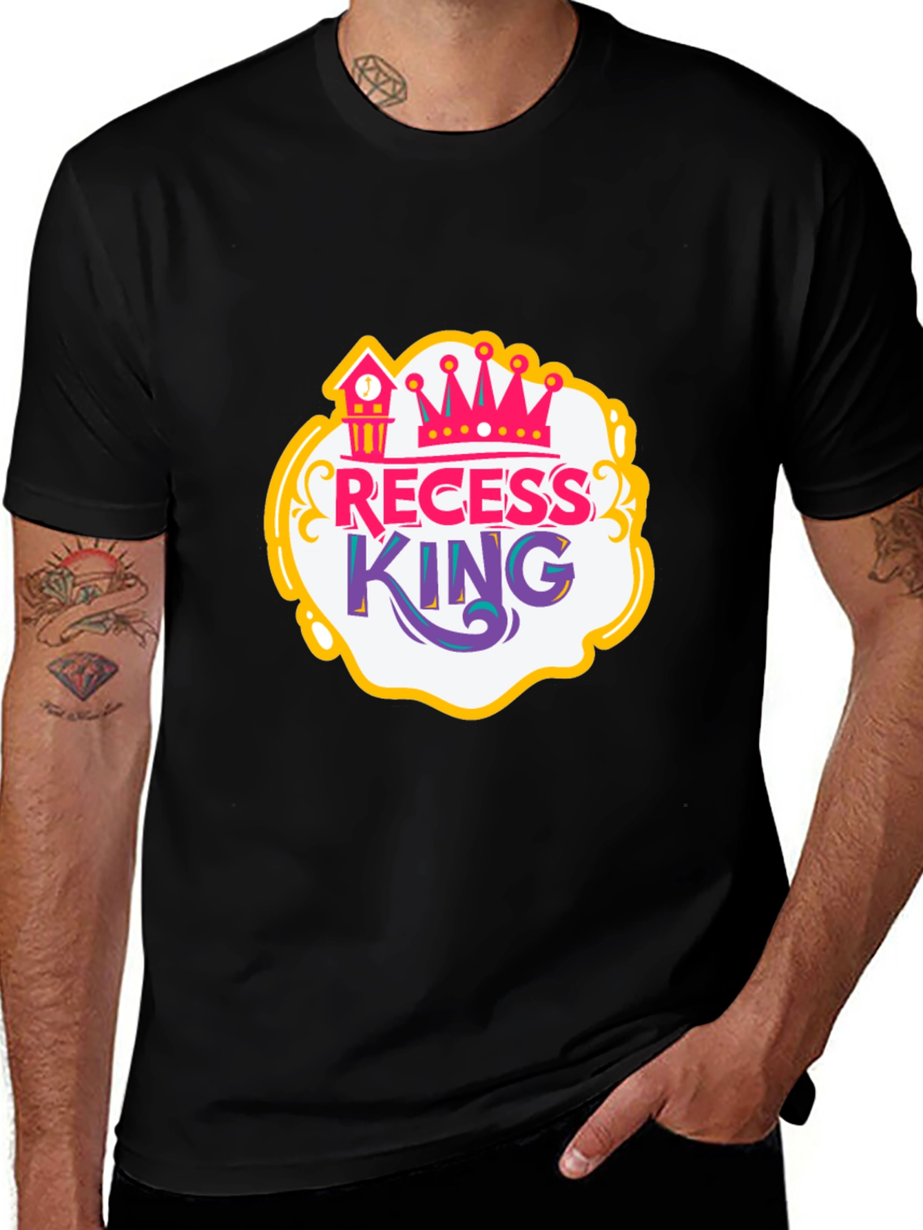 Variant 30 of Recess King T-Shirt - Fun Graphic Tee for Kids