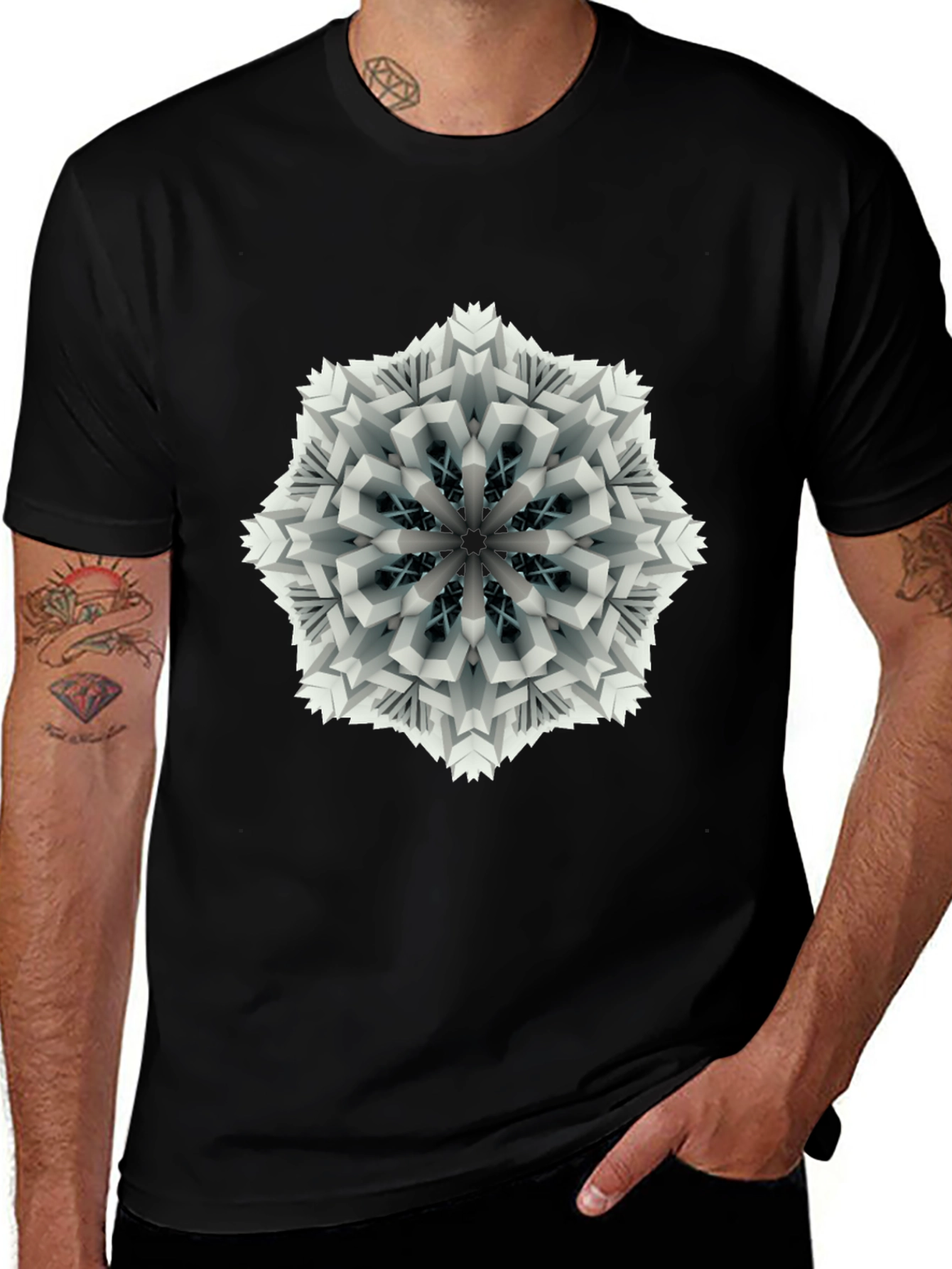 Variant 29 of Geometric Mandala T-Shirt - Abstract Design