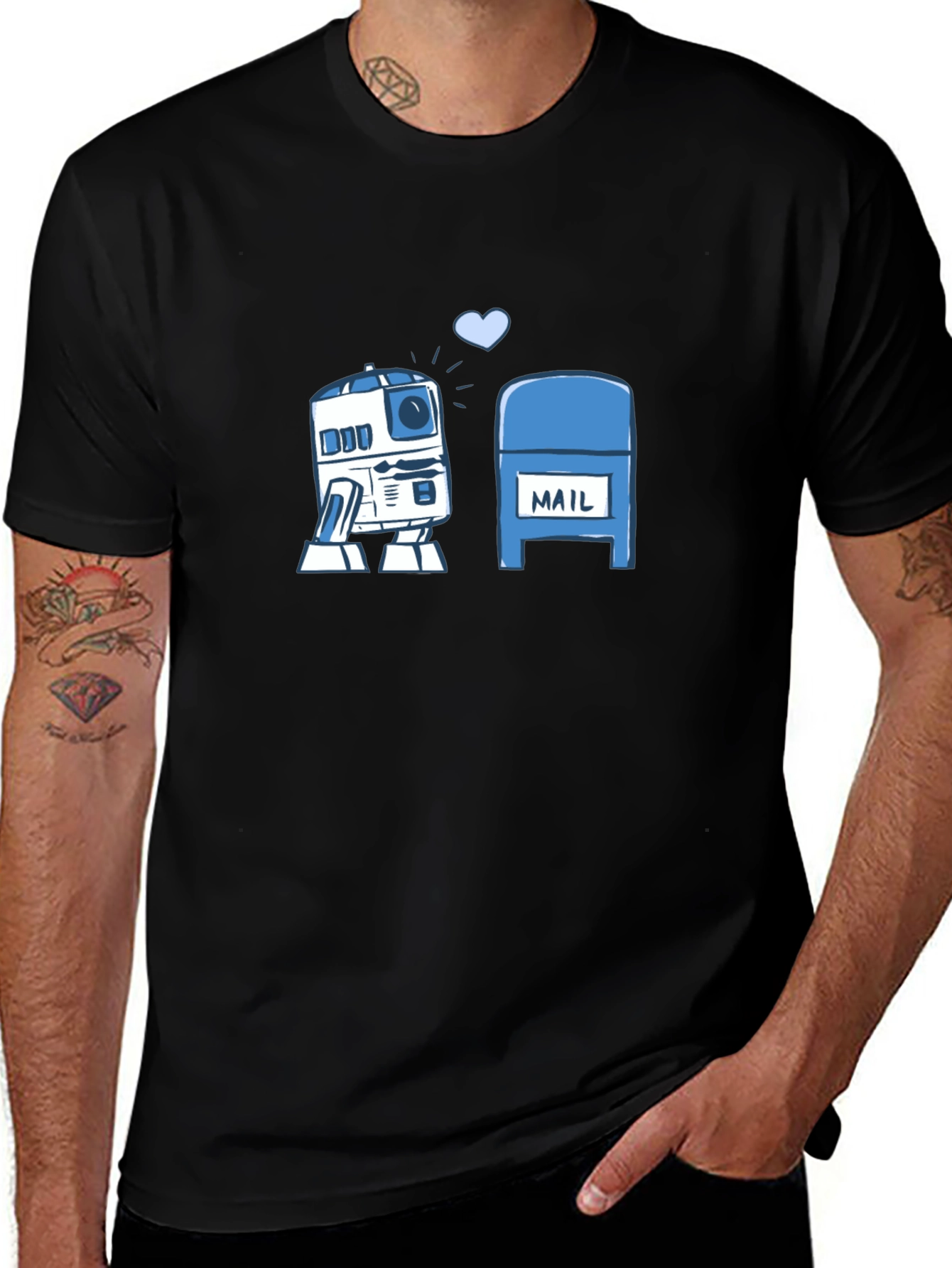 Variant 24 of Droid Mail Love T-Shirt - Black