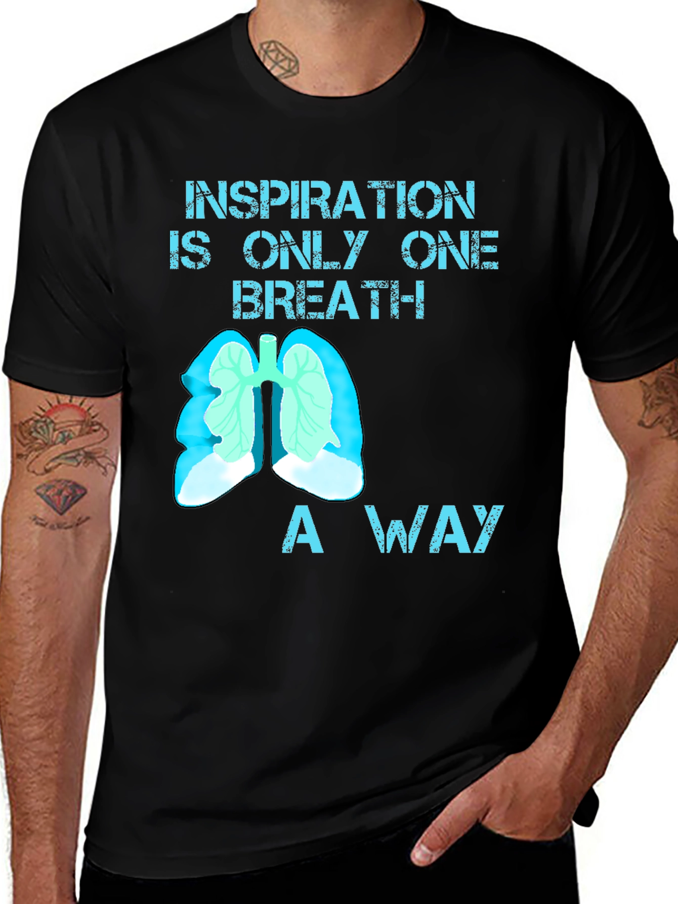 Inspiration Breath Lung Graphic T-Shirt