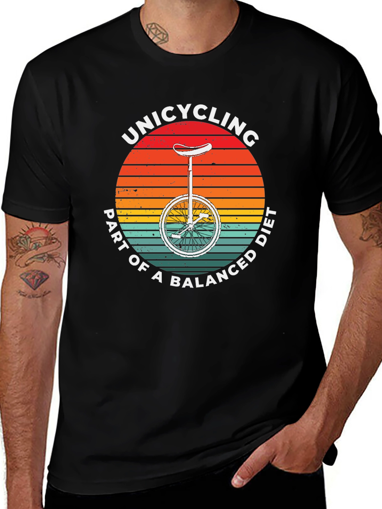 Variant 22 of Unicycling Balanced Diet Graphic Tee