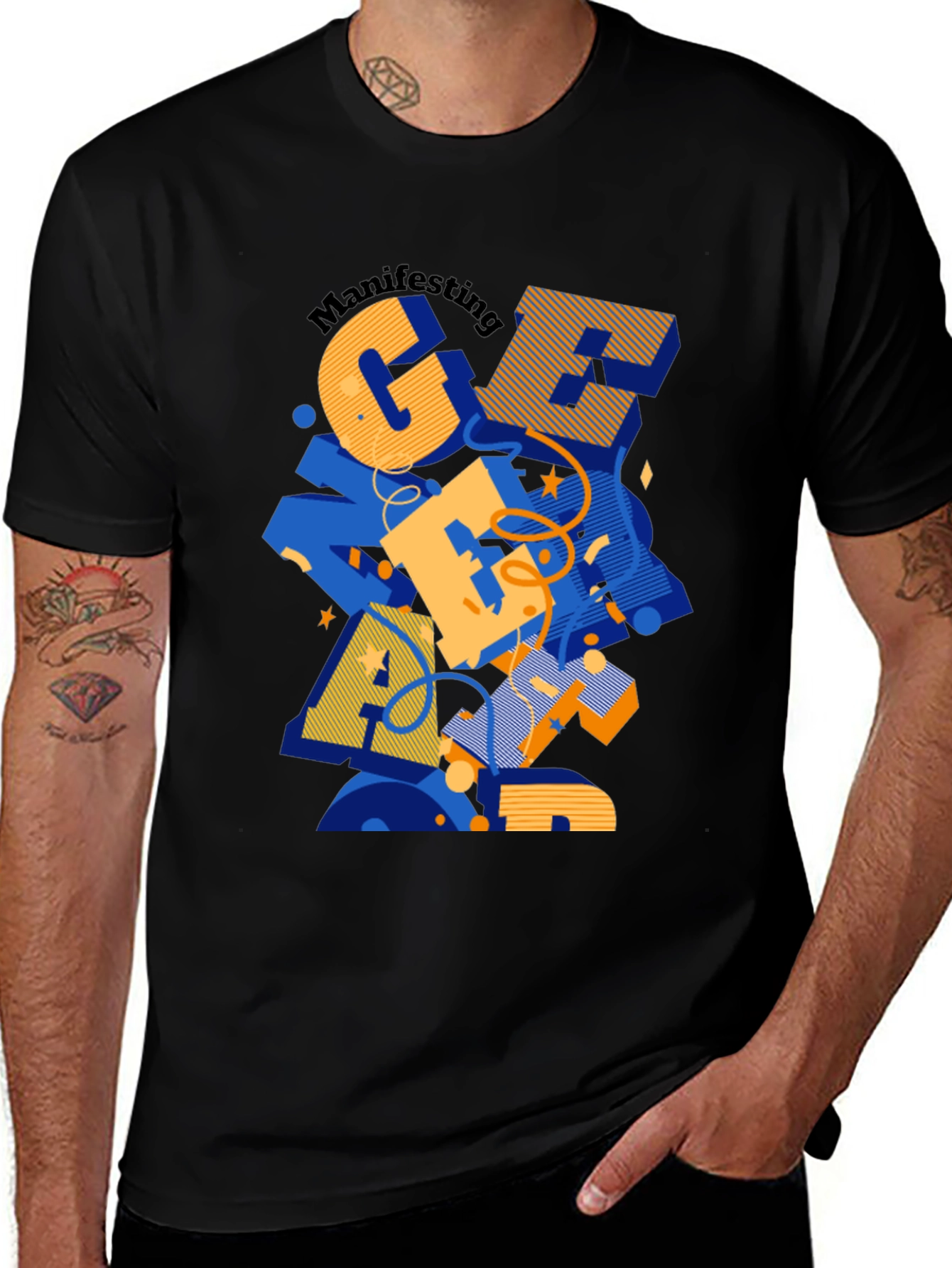 Variant 26 of Manifesting Great Apparel Black Graphic Tee