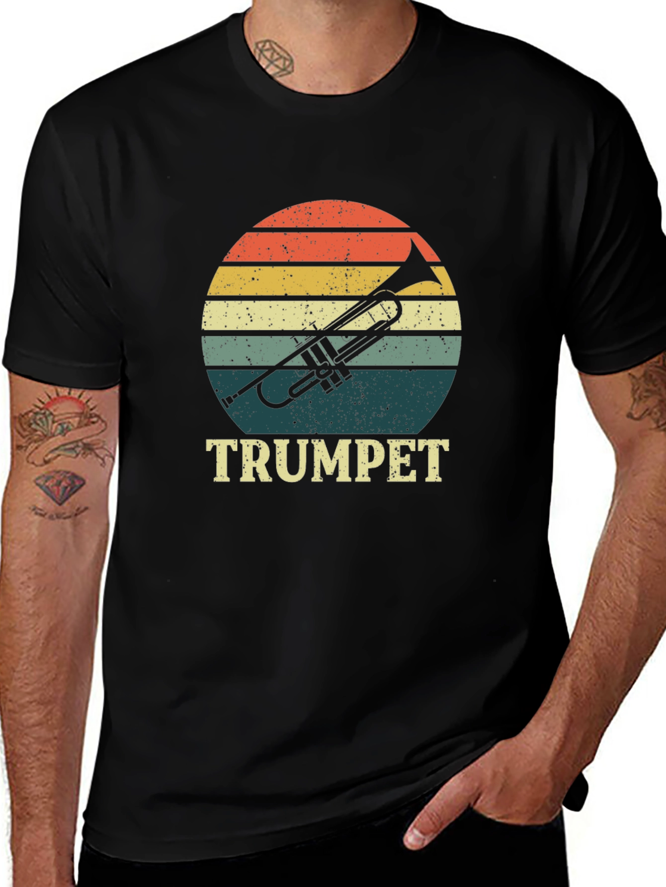 Variant 23 of Retro Trumpet T-Shirt - Vintage Style Musical Tee