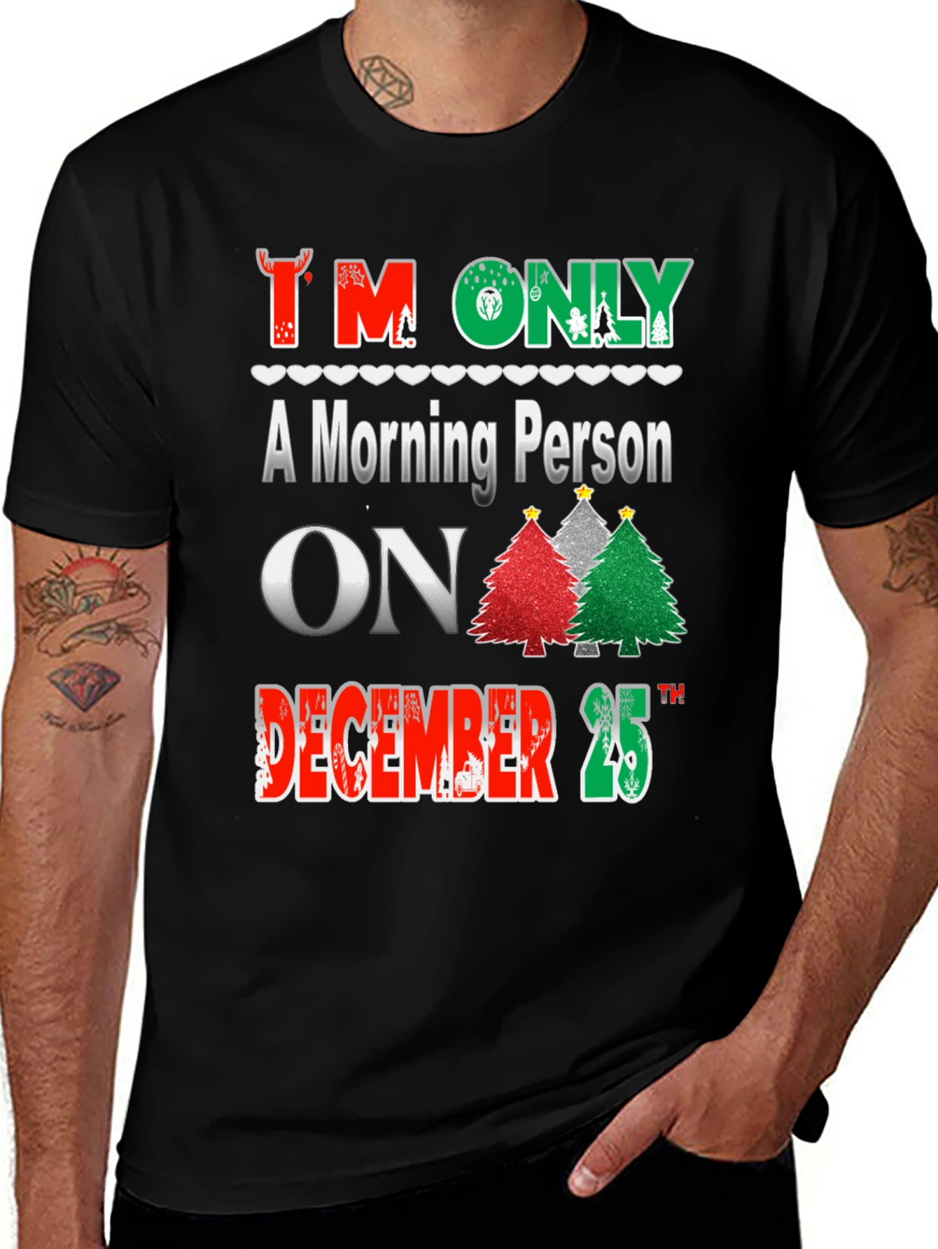 Christmas Morning Person T-Shirt Festive Holiday Tee