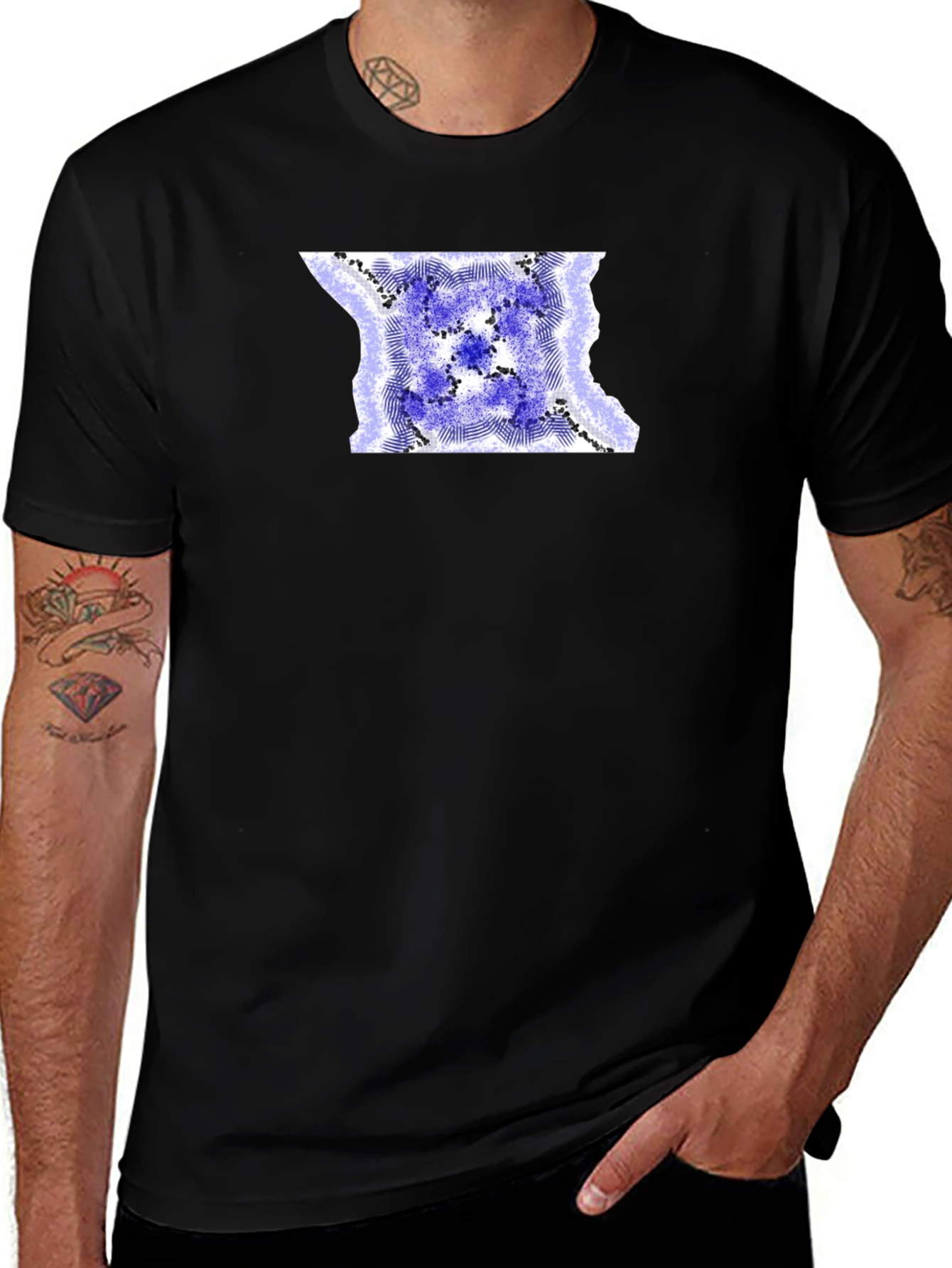 Variant 12 of Abstract Design Black T-Shirt