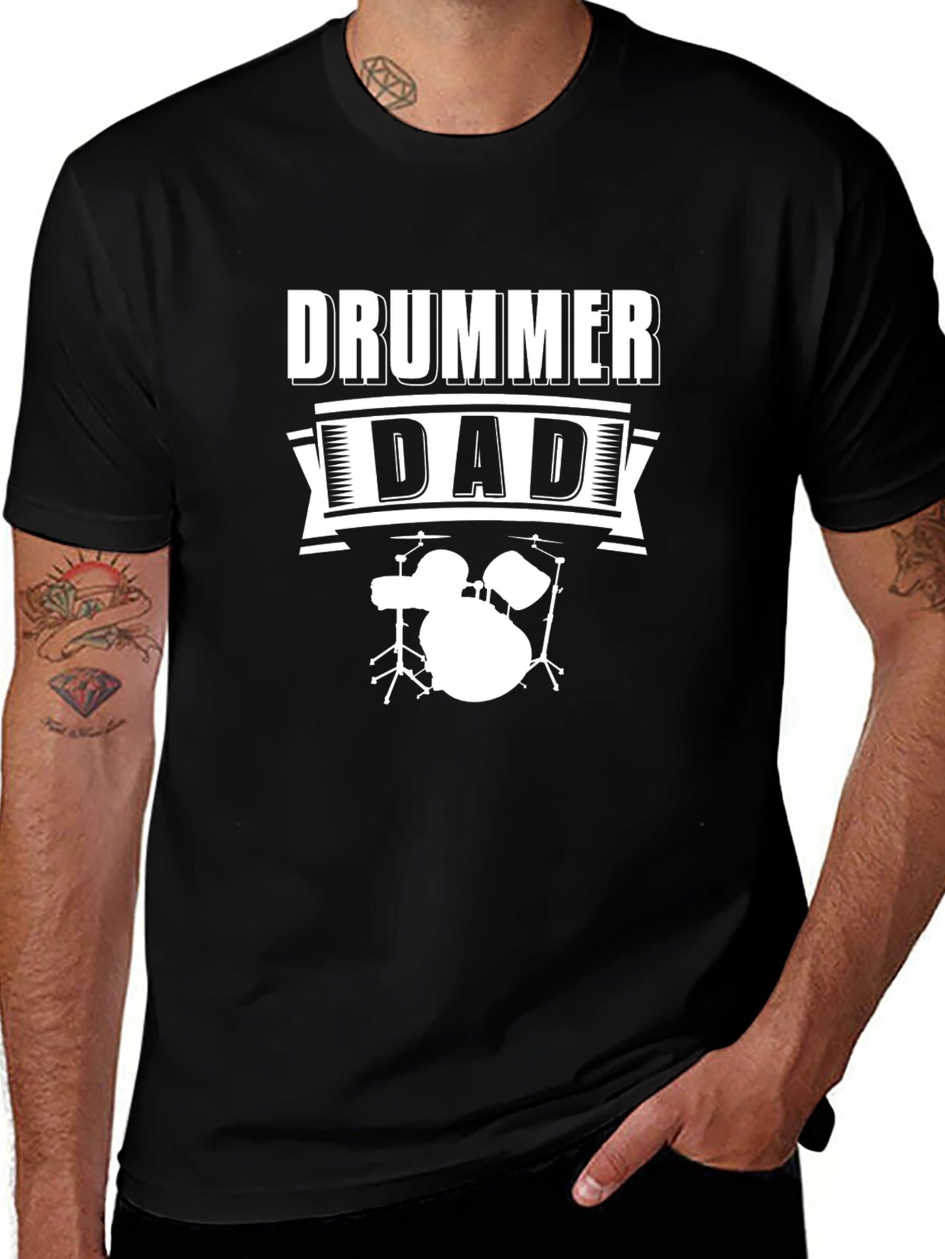 Drummer Dad T-Shirt - Music Lover Gift