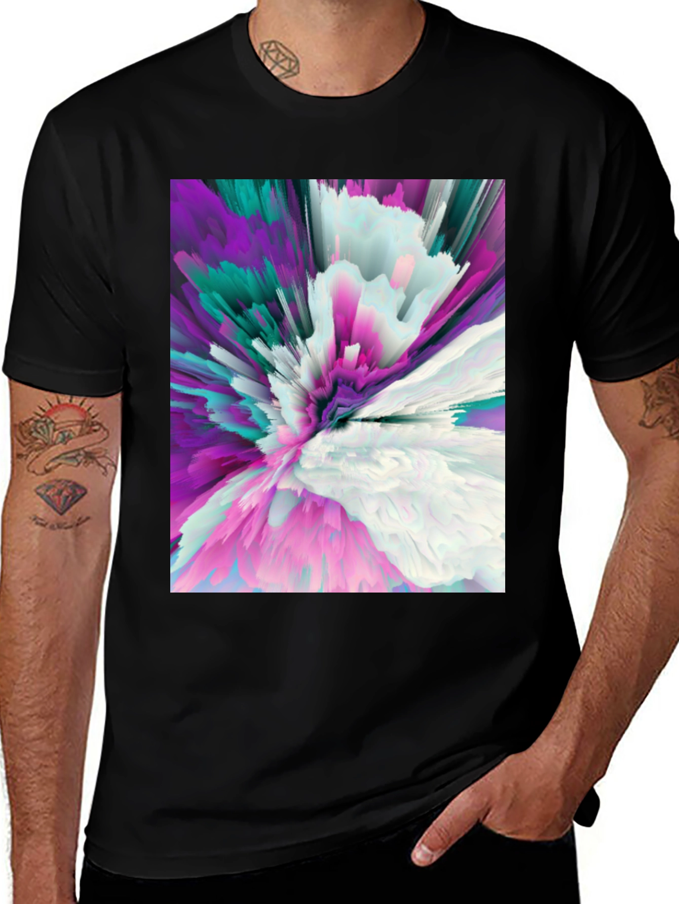 Variant 21 of Abstract Explosion Black T-Shirt
