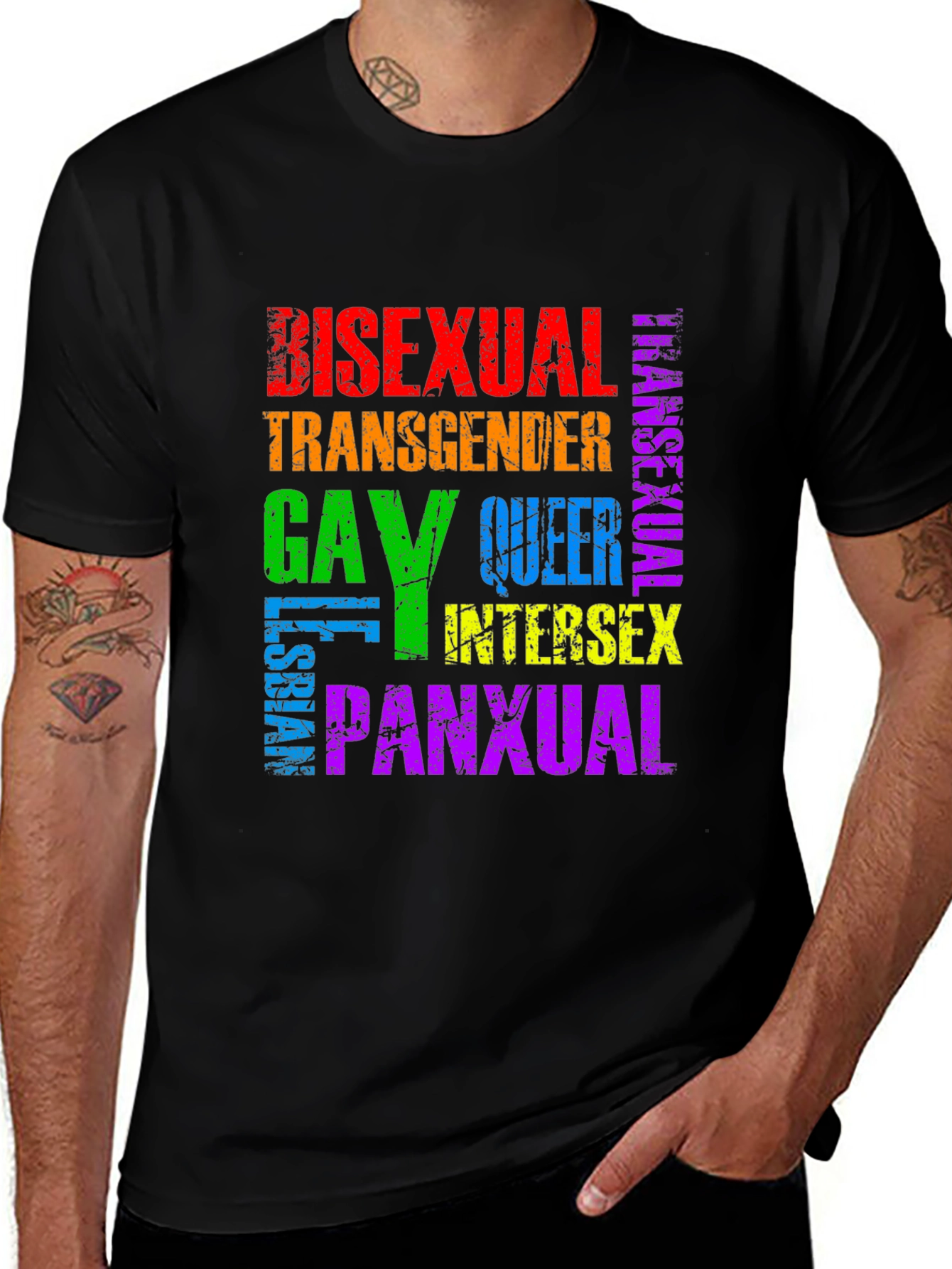 Pride LGBTQ+ Rainbow T-Shirt - Bisexual, Gay, Queer