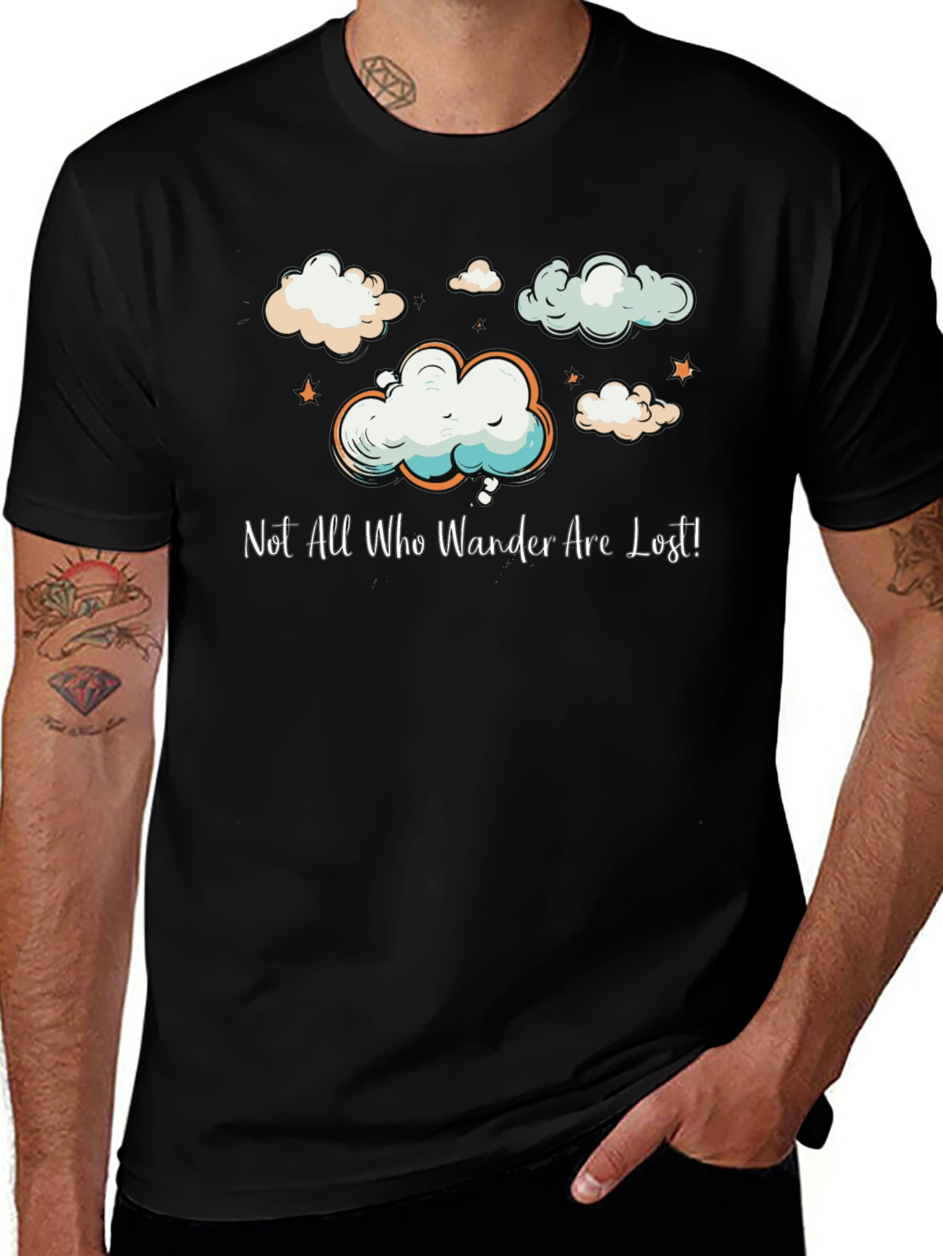 Variant 6 of Wanderer Graphic Tee - Not All Who Wander Are Lost!