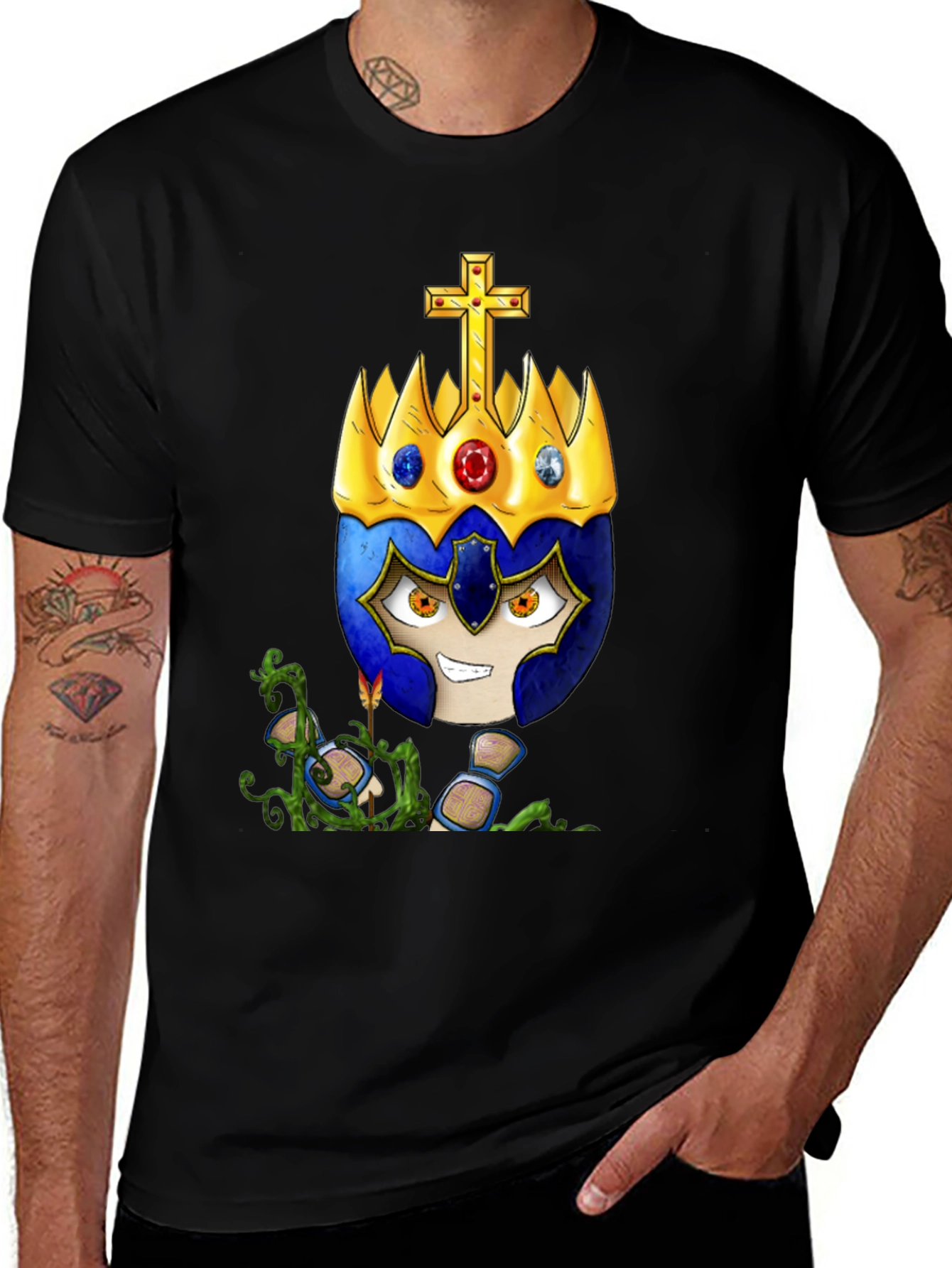 Variant 25 of Cartoon King Graphic Tee - Black
