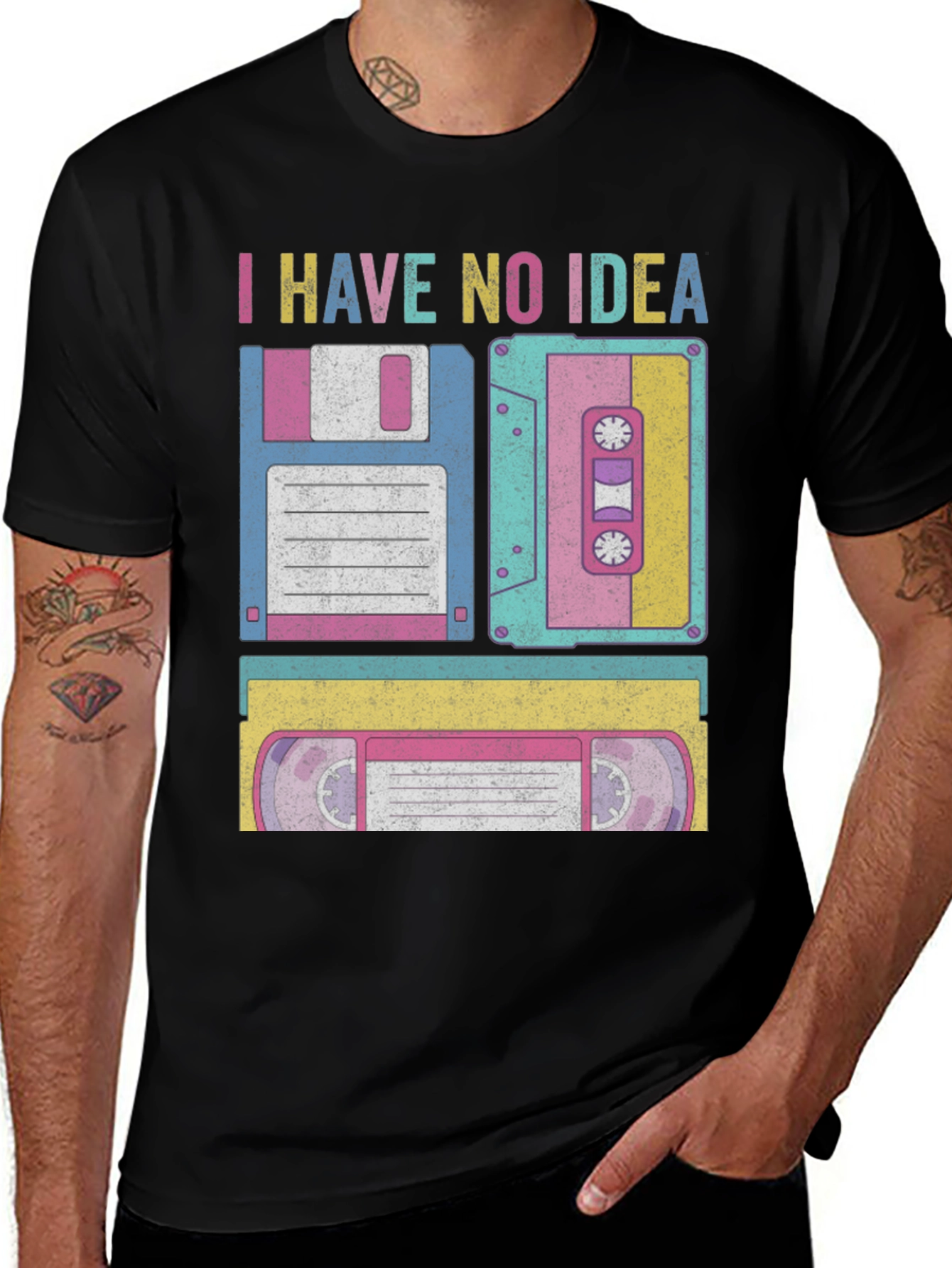 Variant 5 of Retro "I Have No Idea" Graphic Tee