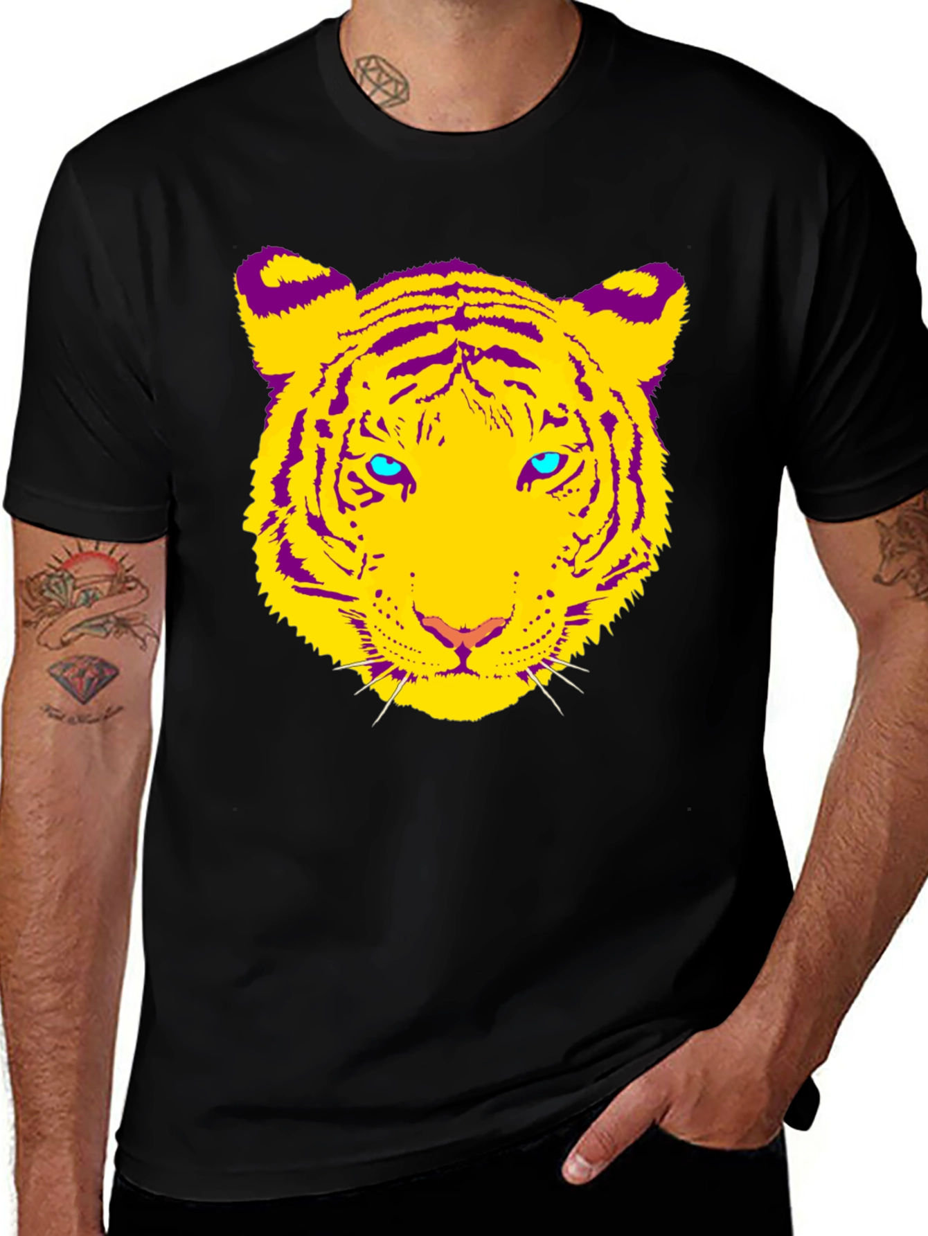 Variant 26 of Vibrant Tiger Graphic Tee - Bold Animal Print Shirt