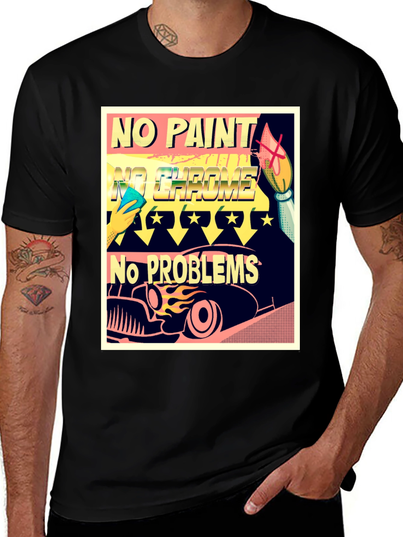 No Paint No Chrome T-Shirt, Hot Rod Shirt