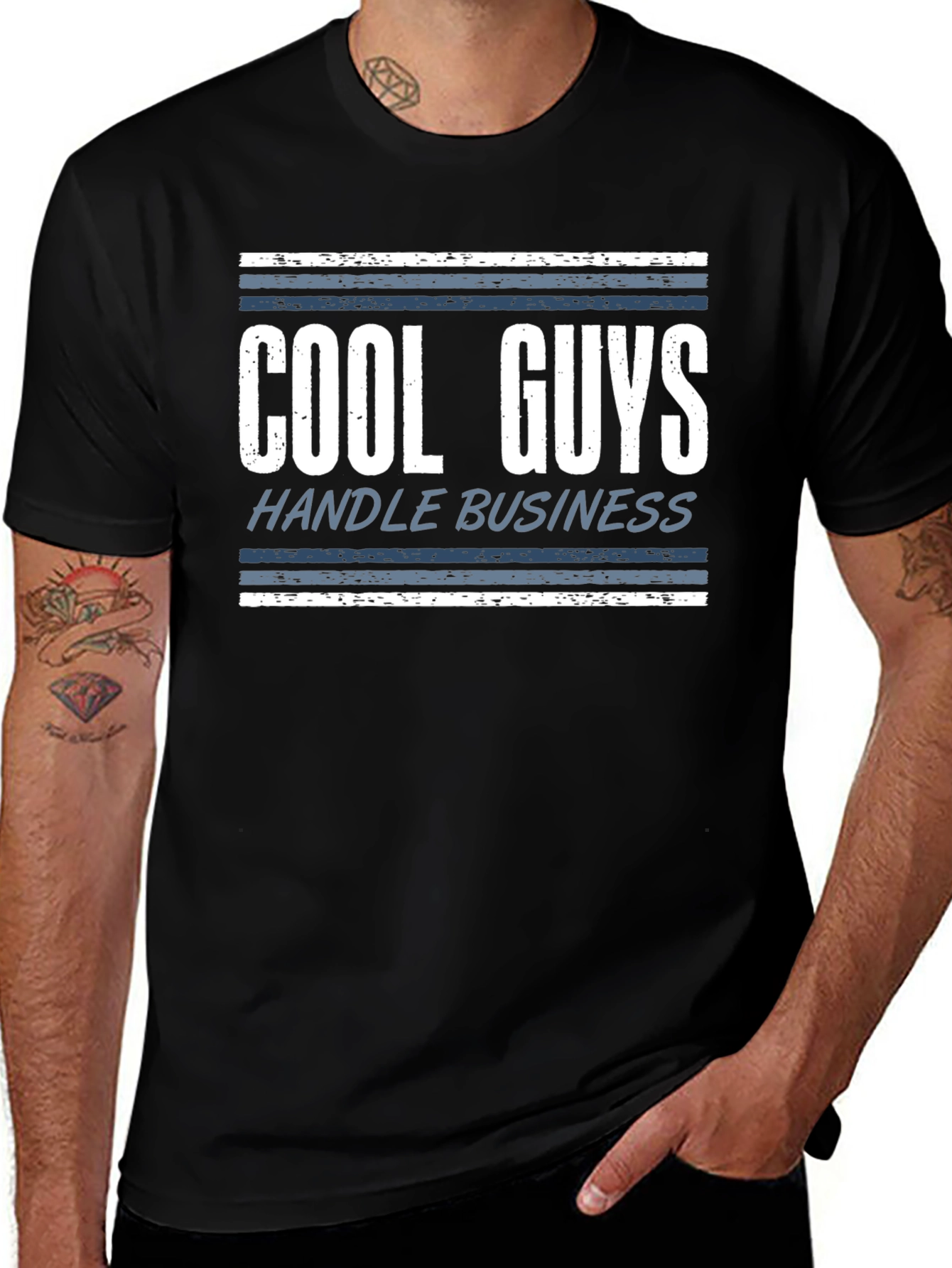 Variant 12 of Cool Guys Handle Business Graphic Tee