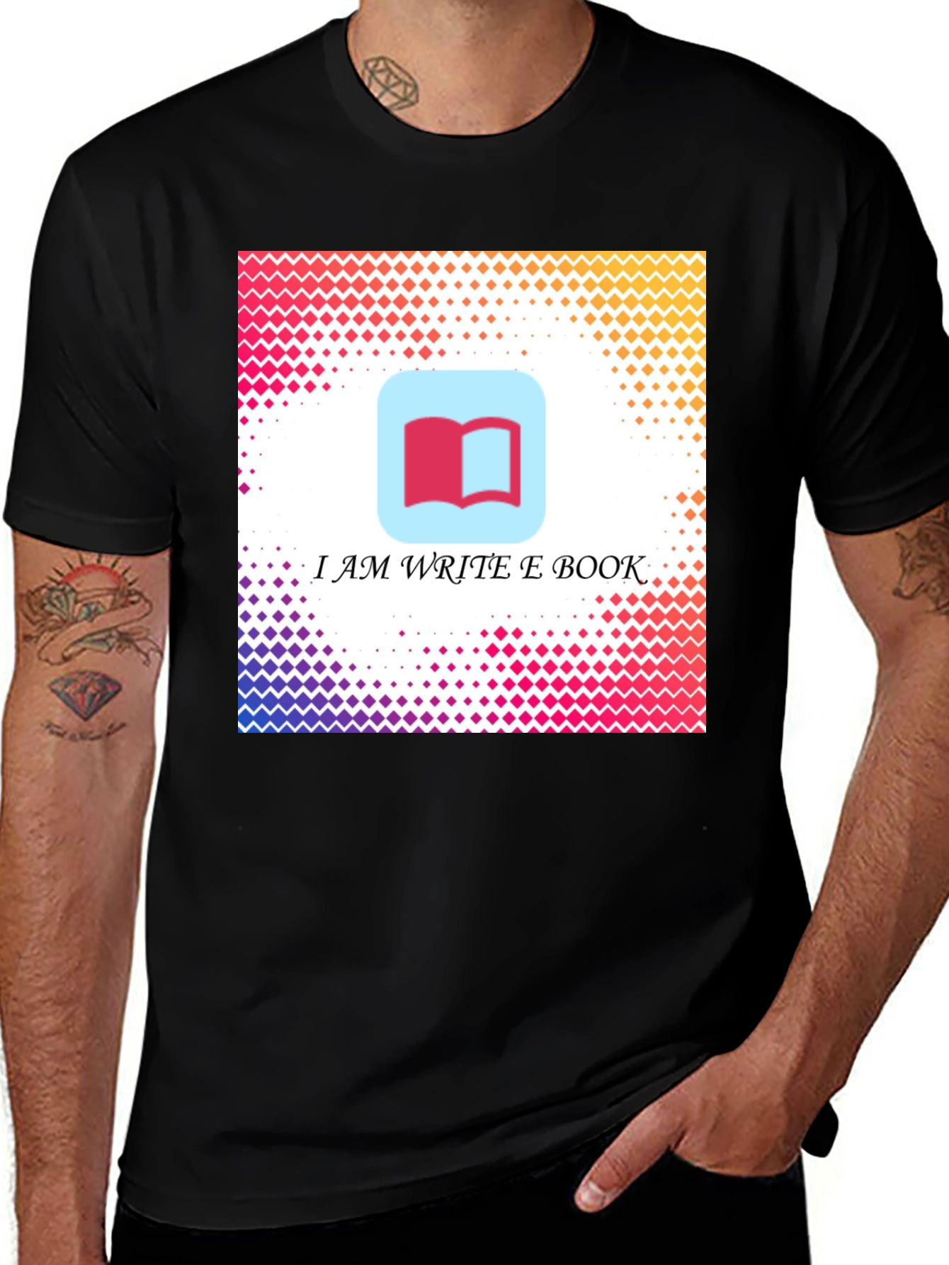 I Am Write E Book Black T-Shirt