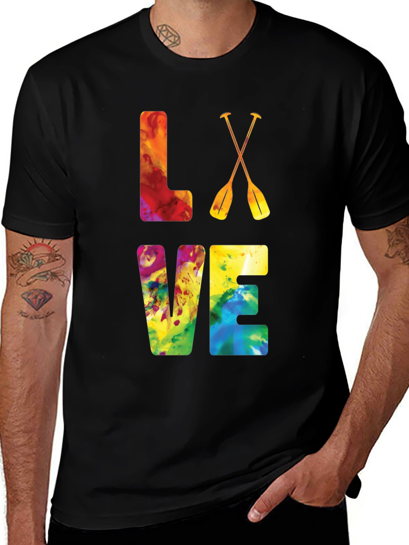 Kayak Love Graphic T-Shirt - Vibrant Paddling Design
