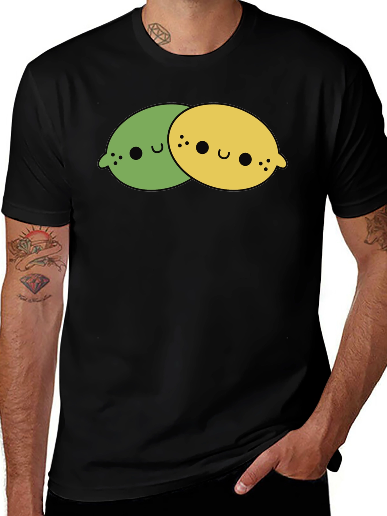 Variant 25 of Kawaii Lemon & Lime T-Shirt - Cute Citrus Tee