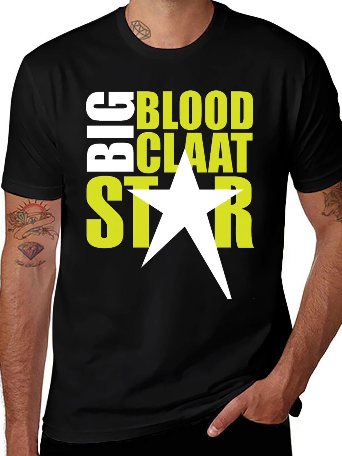 Variant 7 of Big Bloodclaat Star Black Graphic Tee