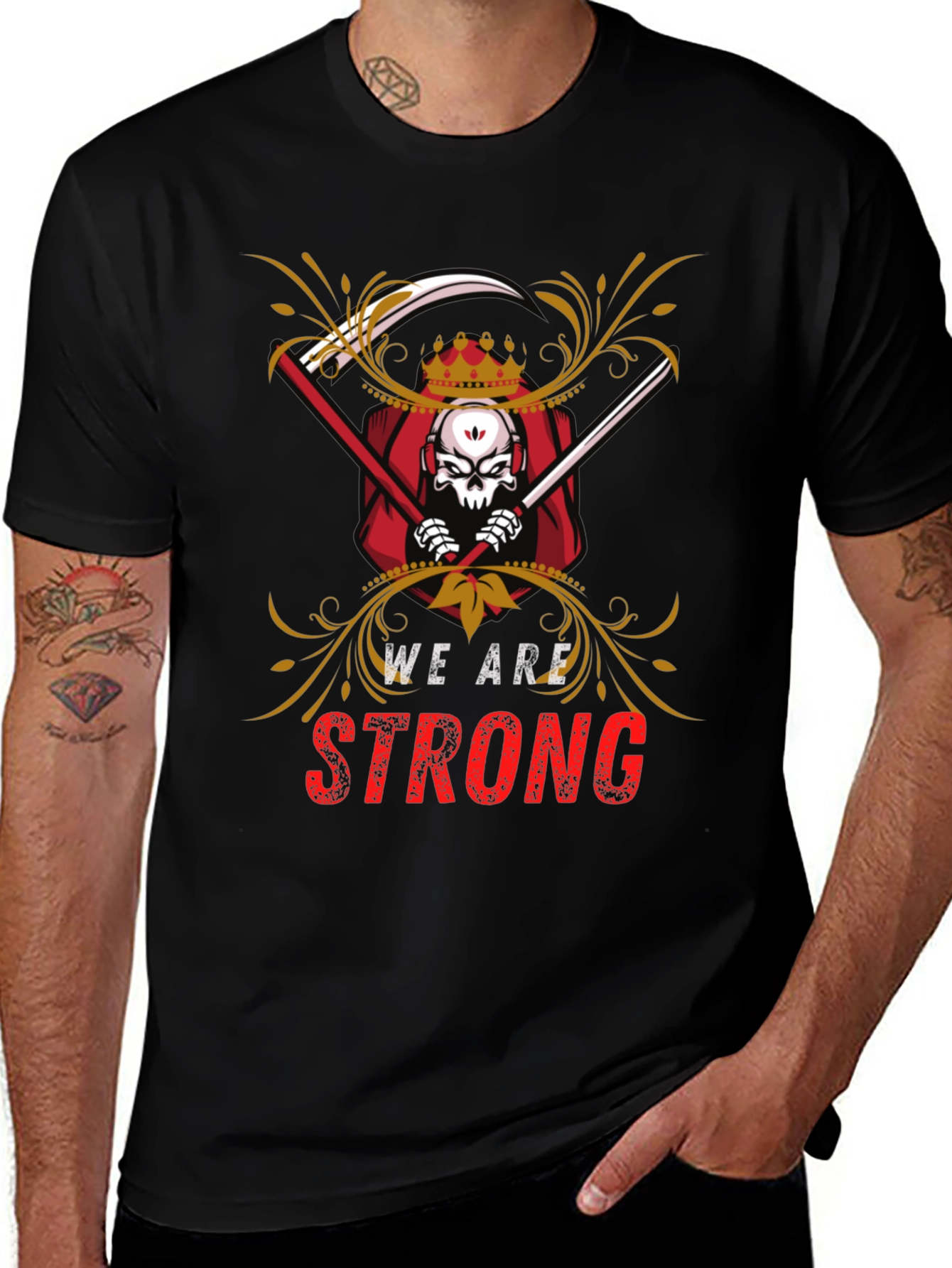 Variant 5 of Skull Graphic Tee - We Are Strong!
