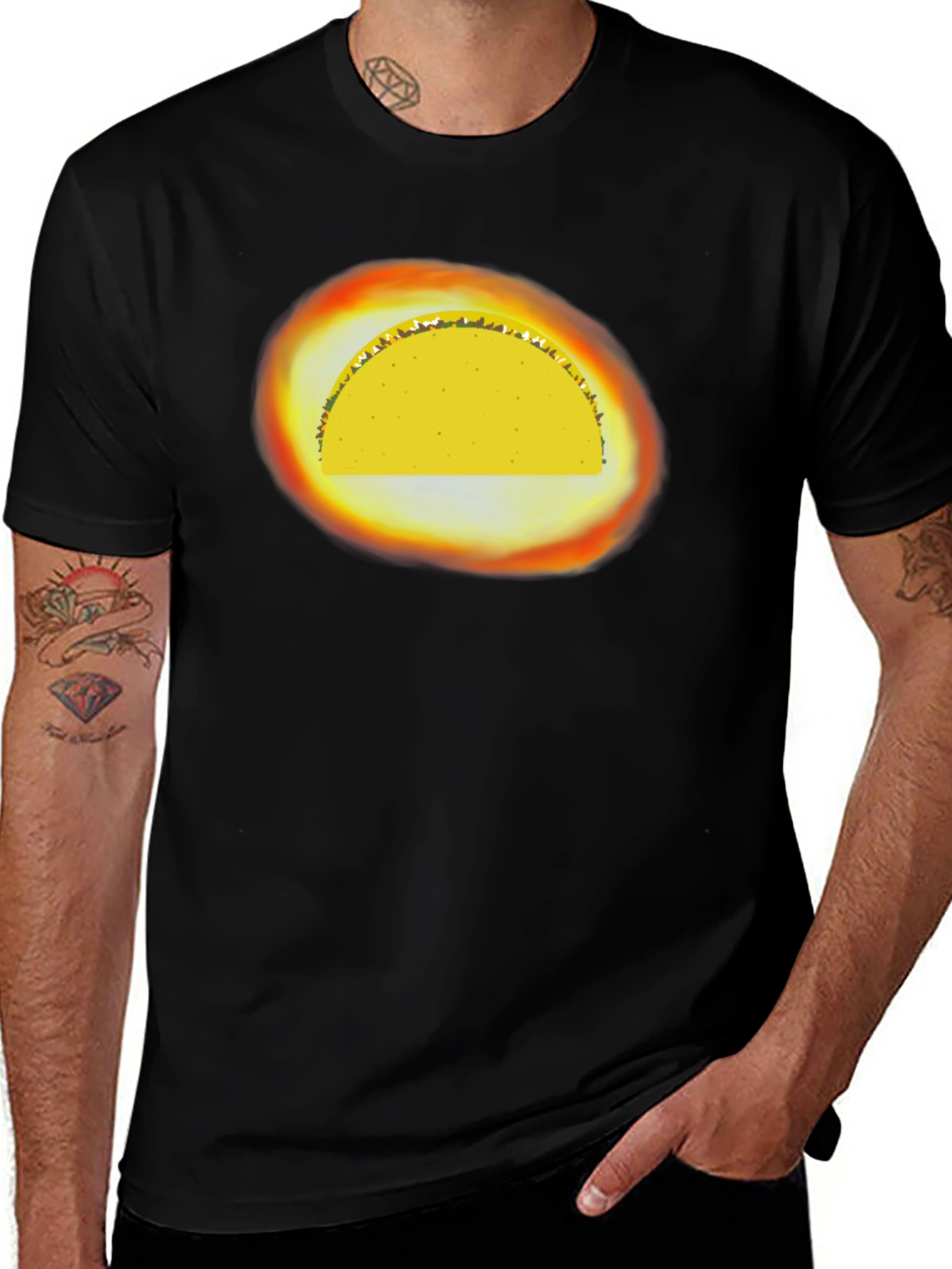 Variant 4 of Taco Eclipse Graphic Tee - Black