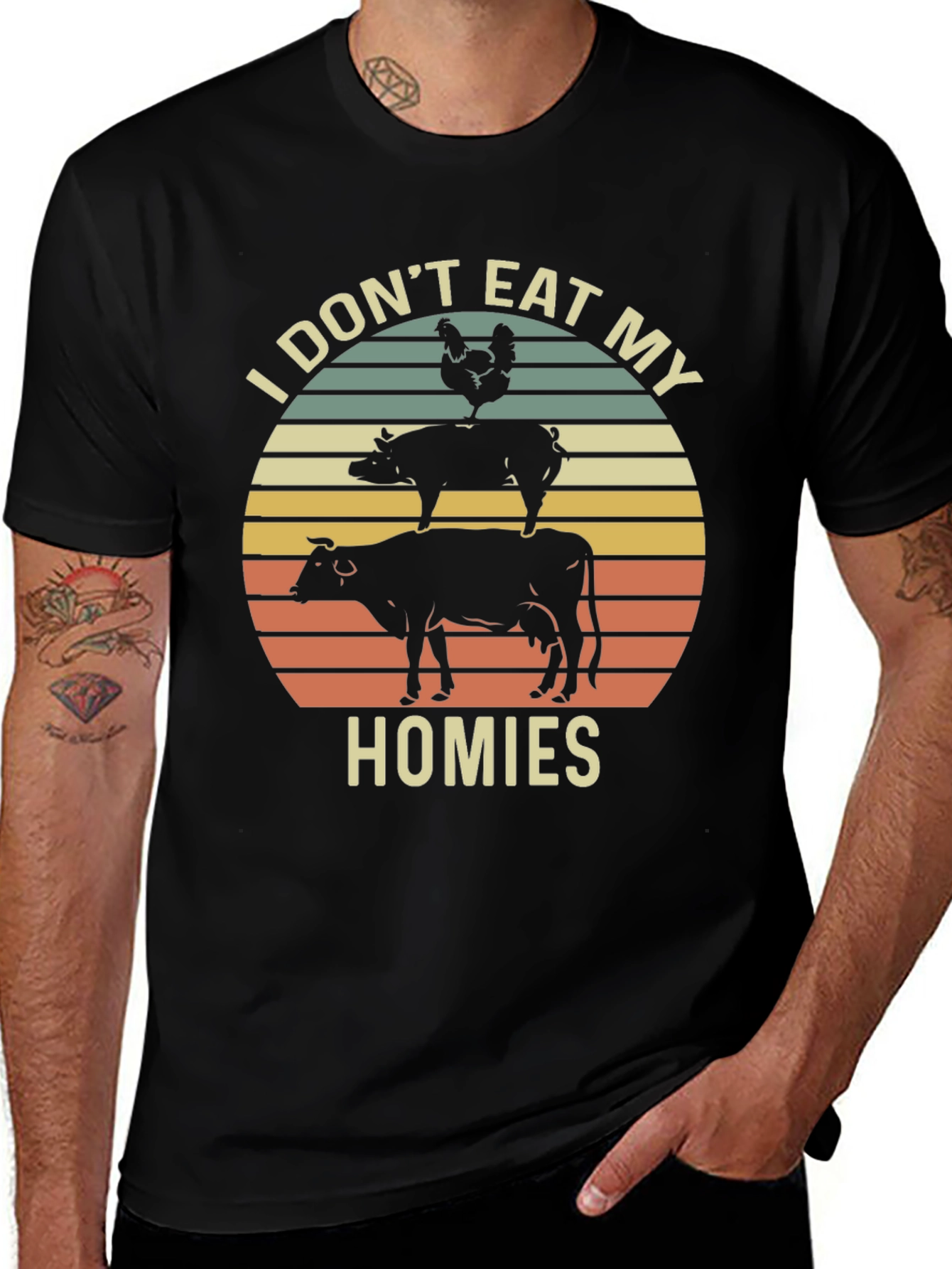 Variant 20 of I Don't Eat My Homies Vegan T-Shirt