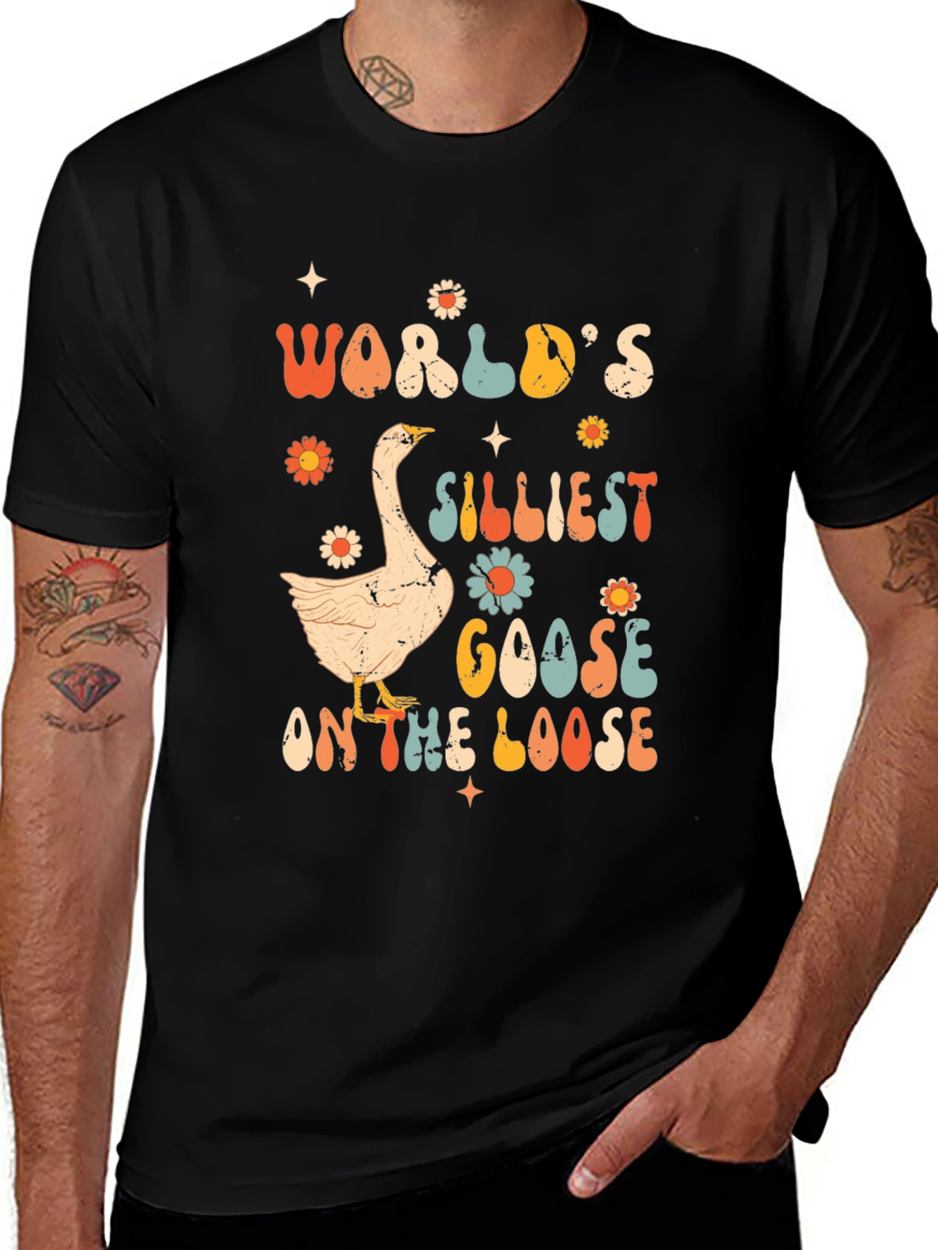 Variant 12 of Silliest Goose T-Shirt - Retro Style