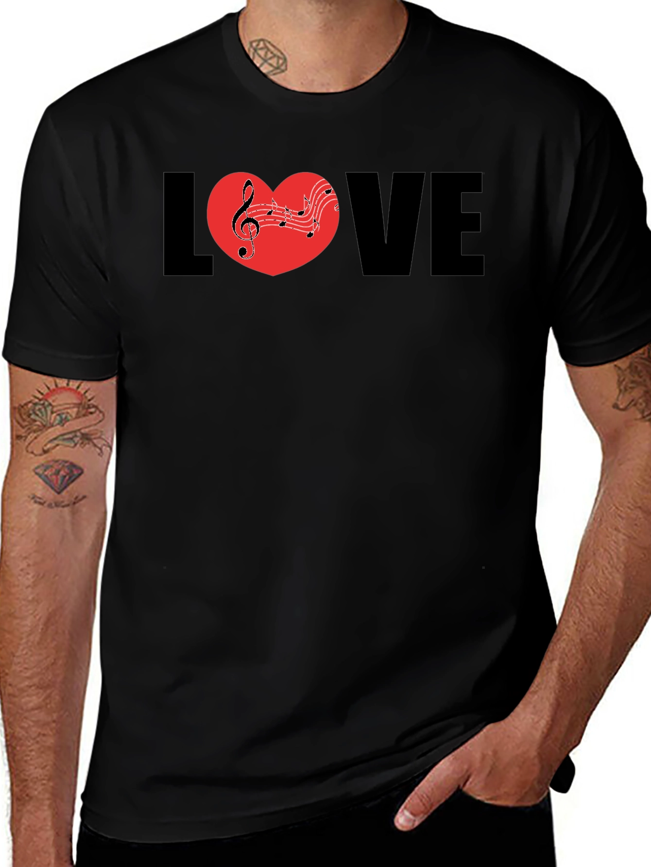 Variant 28 of Love Music Heart T-Shirt
