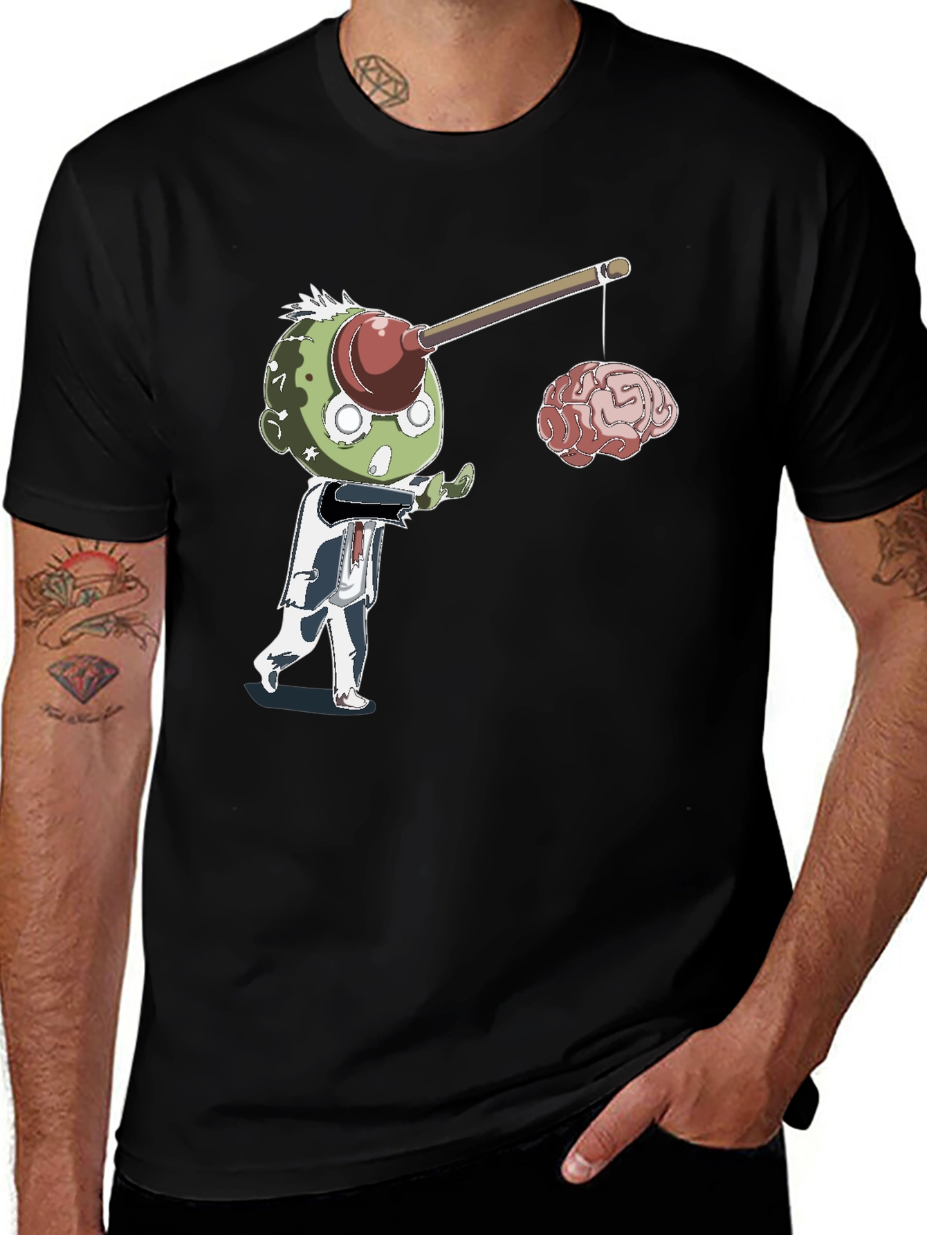 Variant 22 of Zombie Brain Fishing T-Shirt