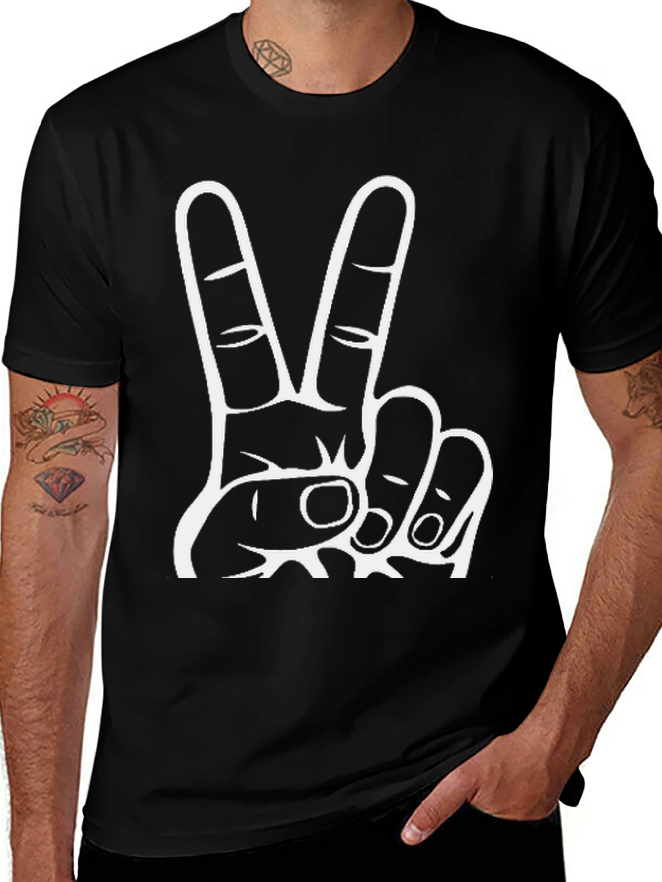 Variant 11 of Peace Sign Black T-Shirt