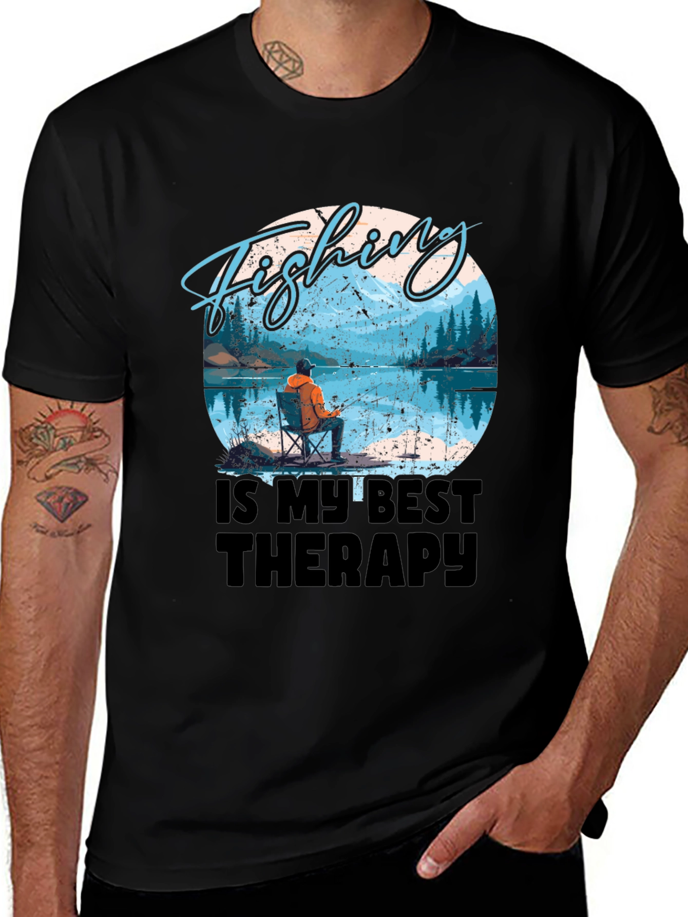 Variant 28 of Fishing is My Therapy Tee