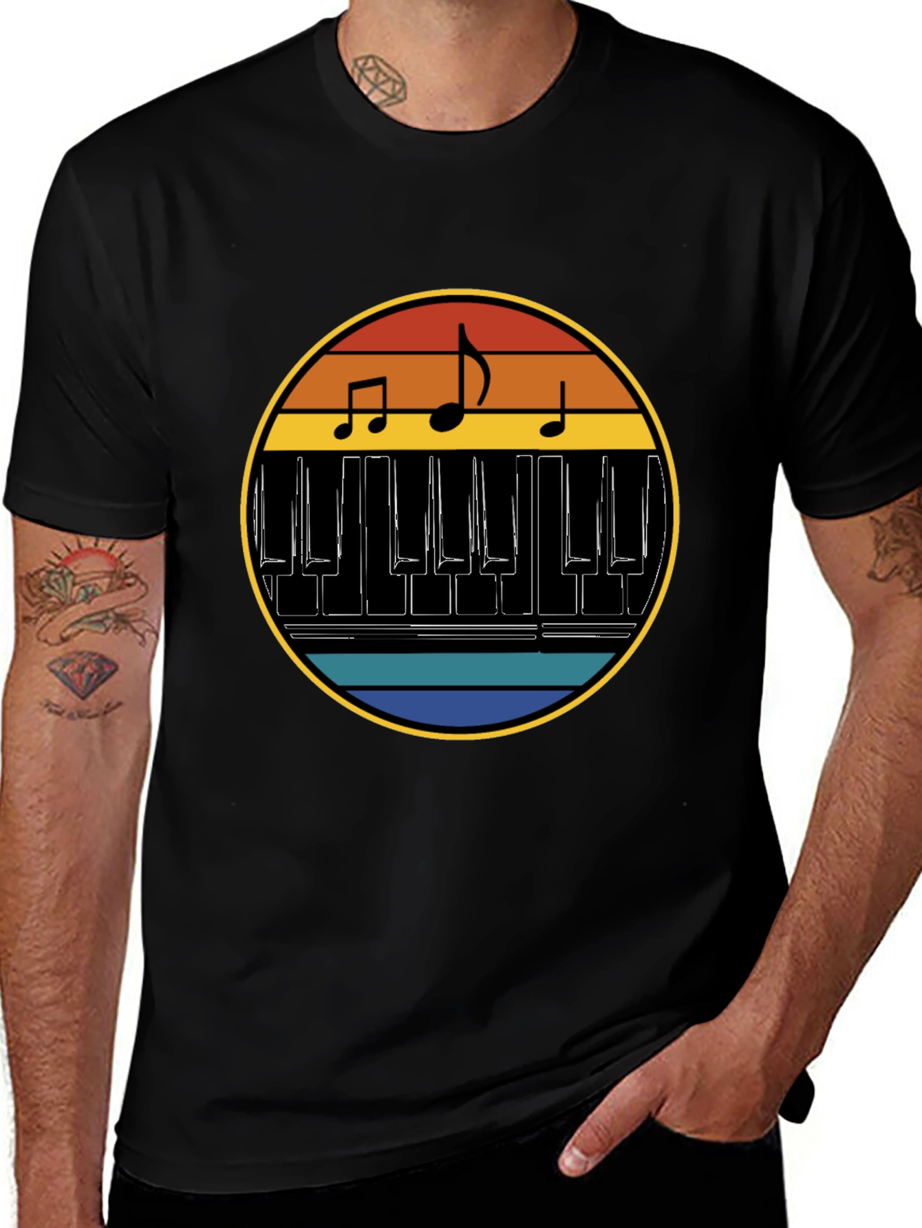 Variant 23 of Retro Piano Music T-Shirt