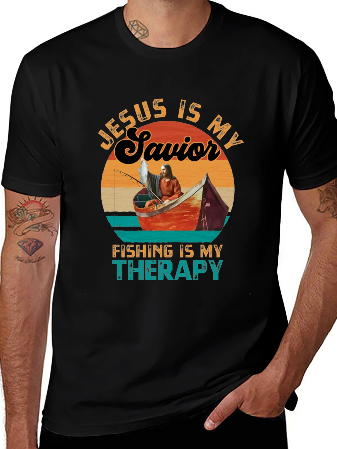 Variant 5 of Jesus Is My Savior Fishing T-Shirt
