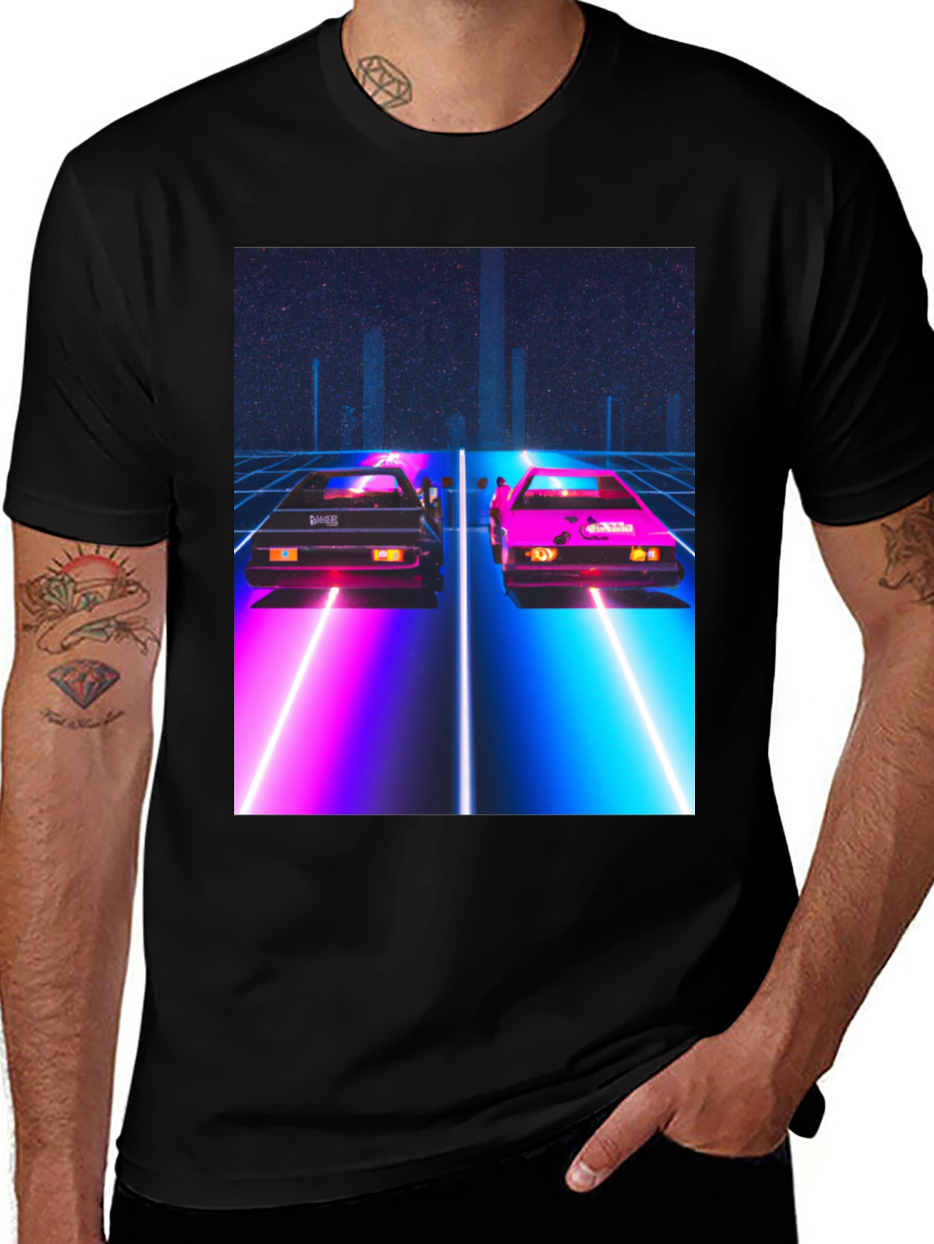 Variant 14 of Retro Wave Racing T-Shirt