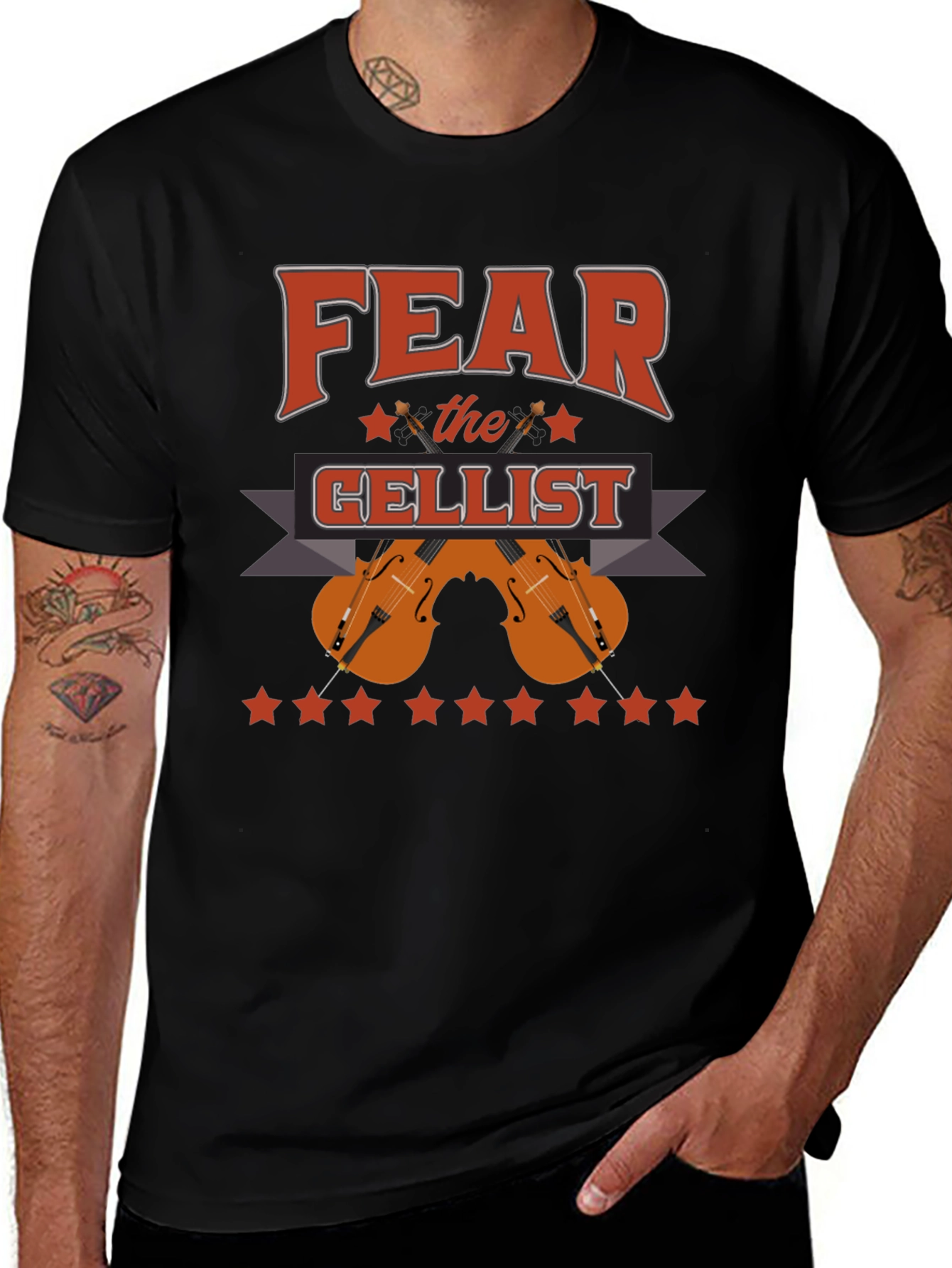 Variant 14 of Fear the Cellist T-Shirt