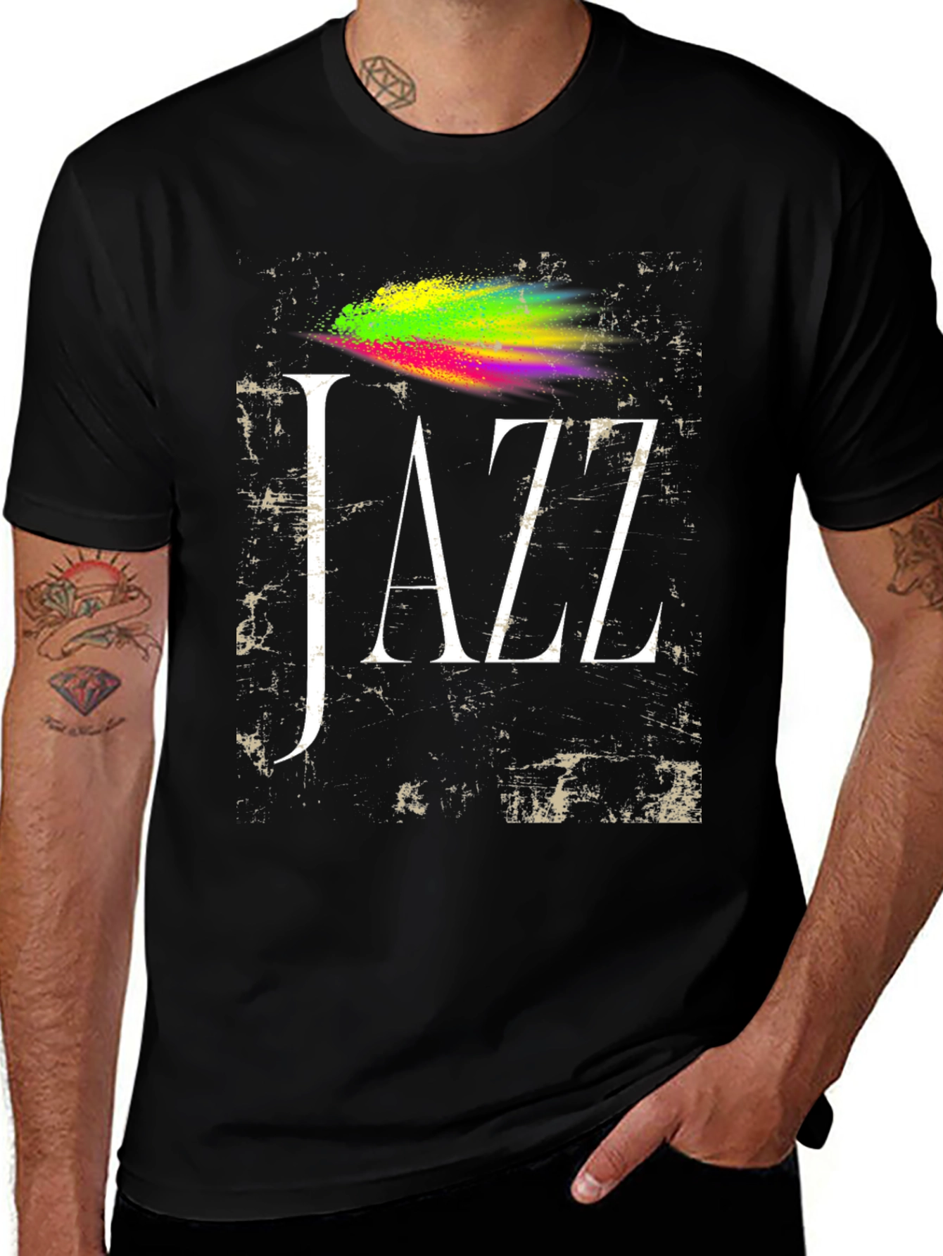 Variant 2 of Jazz Music T-Shirt, Colorful Graphic Tee