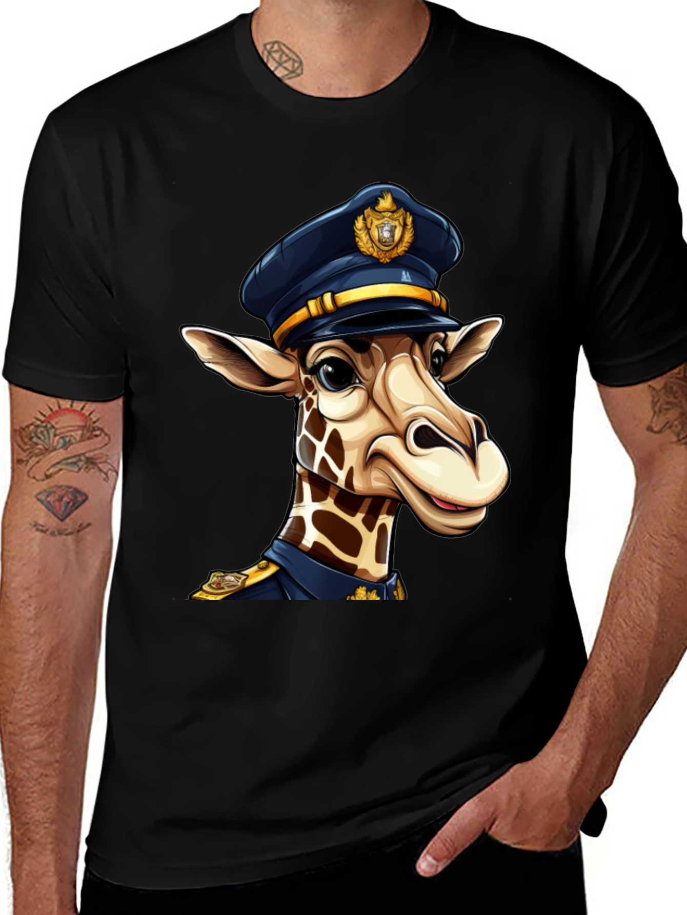 Variant 21 of Giraffe Police T-Shirt - Unique Graphic Tee