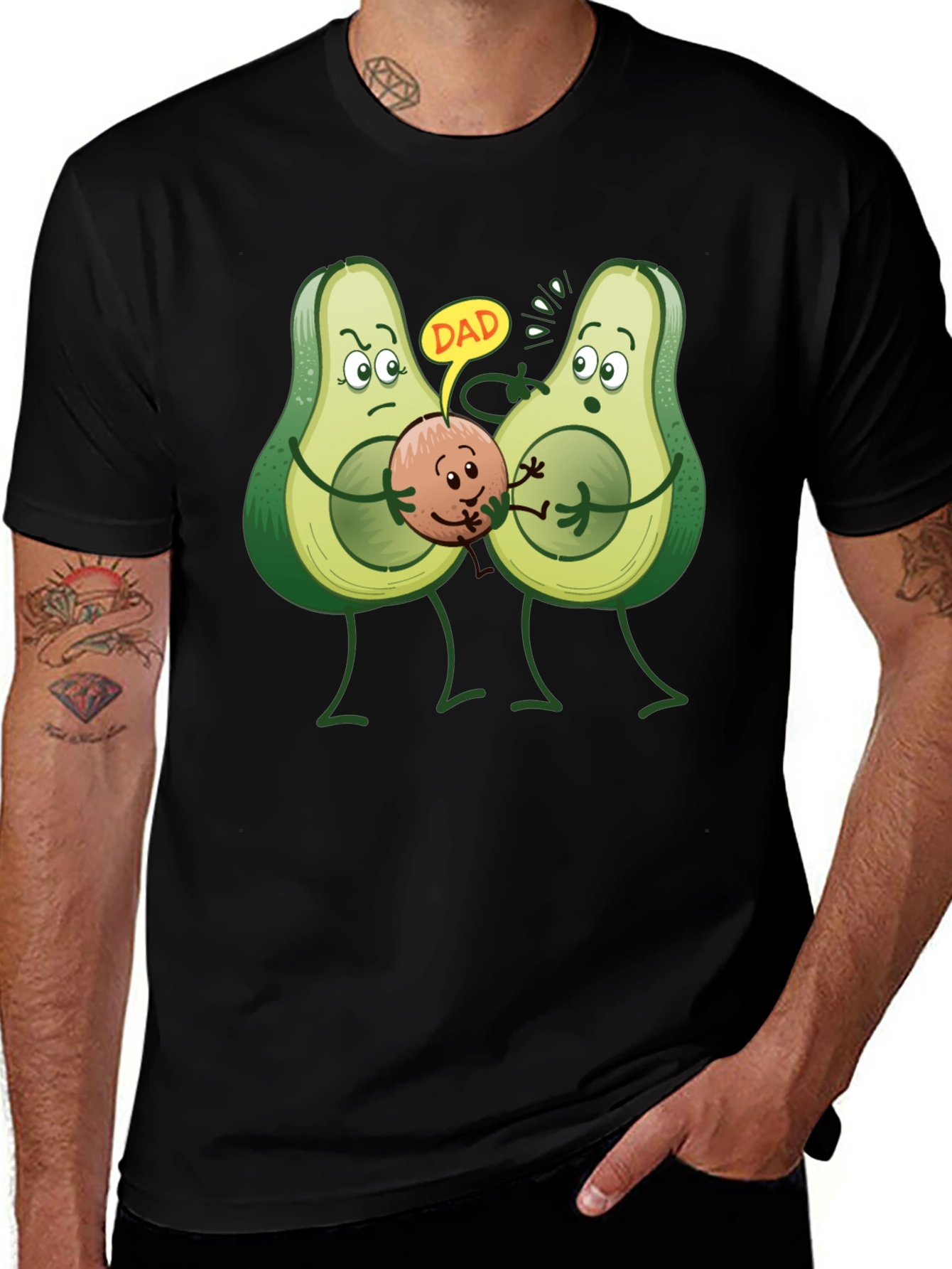 Variant 30 of Avocado Dad T-Shirt - Humorous Graphic Tee