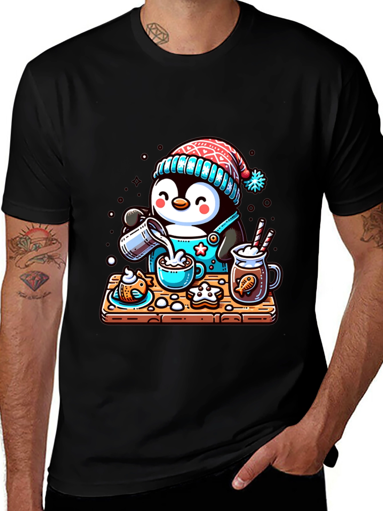 Variant 21 of Cute Penguin Baker T-Shirt